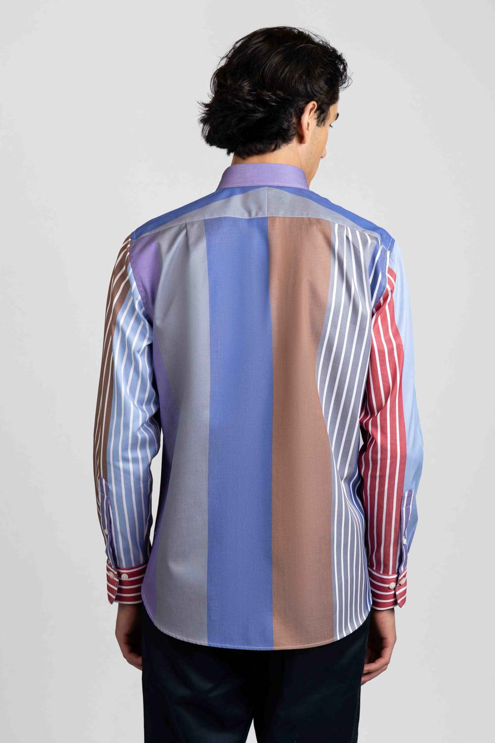 Multi-Color Striped Dobby Shirt