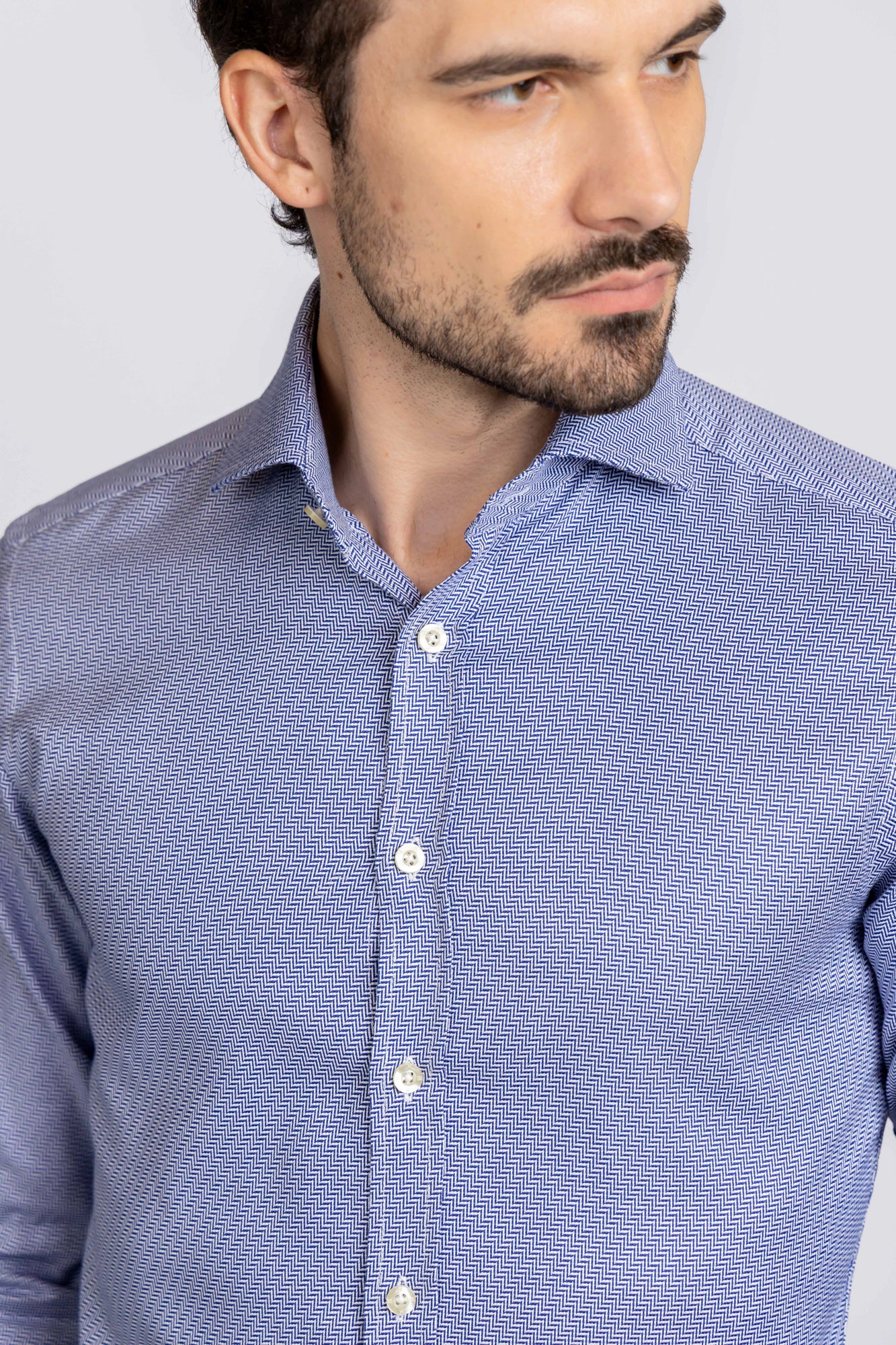 Blue Dobby Shirt - Regular Fit