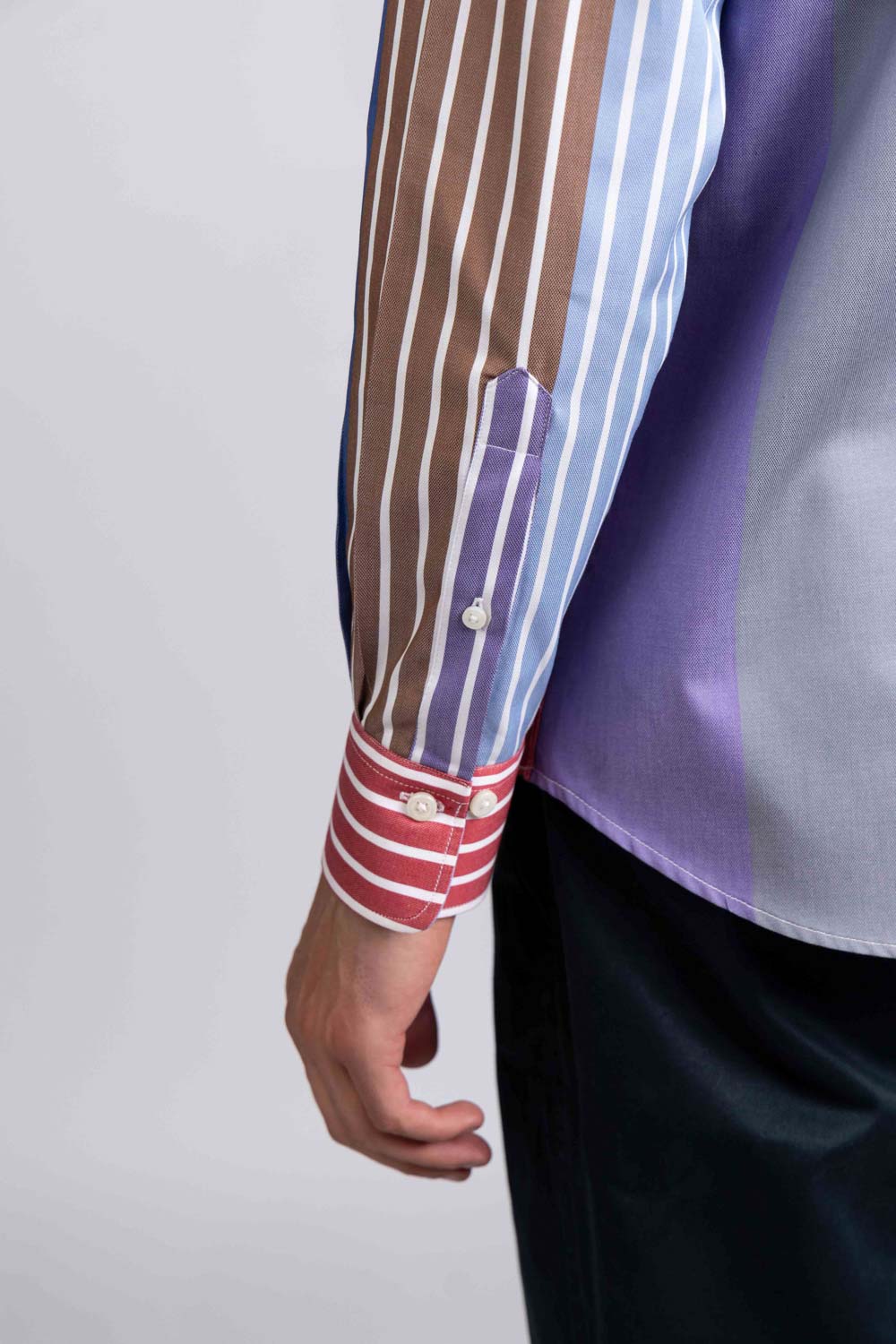 Multi-Color Striped Dobby Shirt