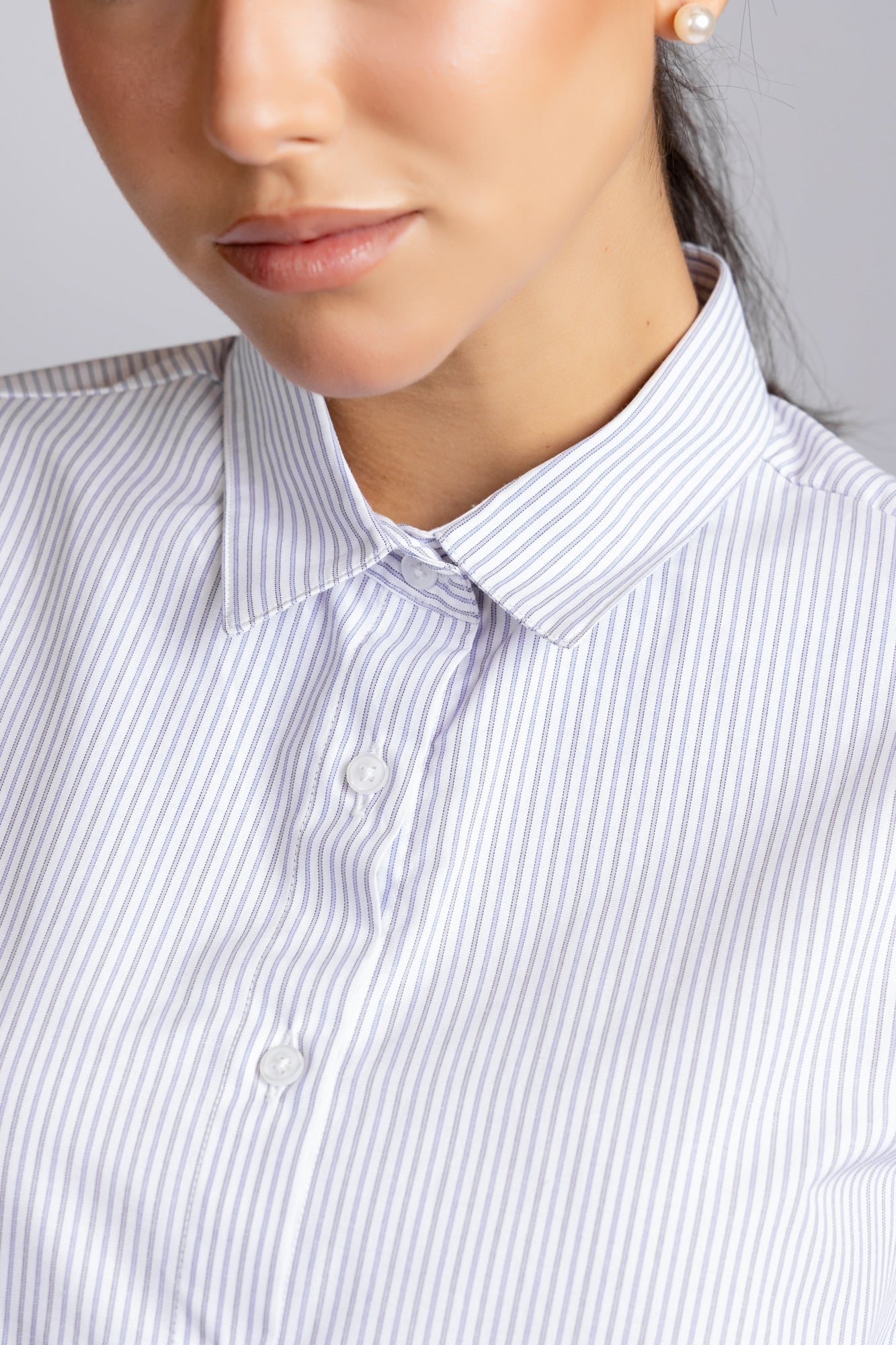 Striped Poplin Puff Sleeve Shirt