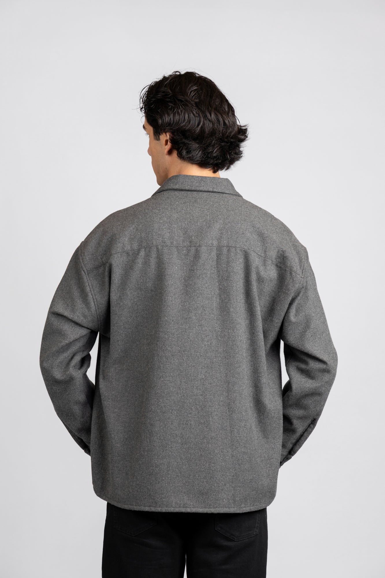 Grey Brushed Overshirt
