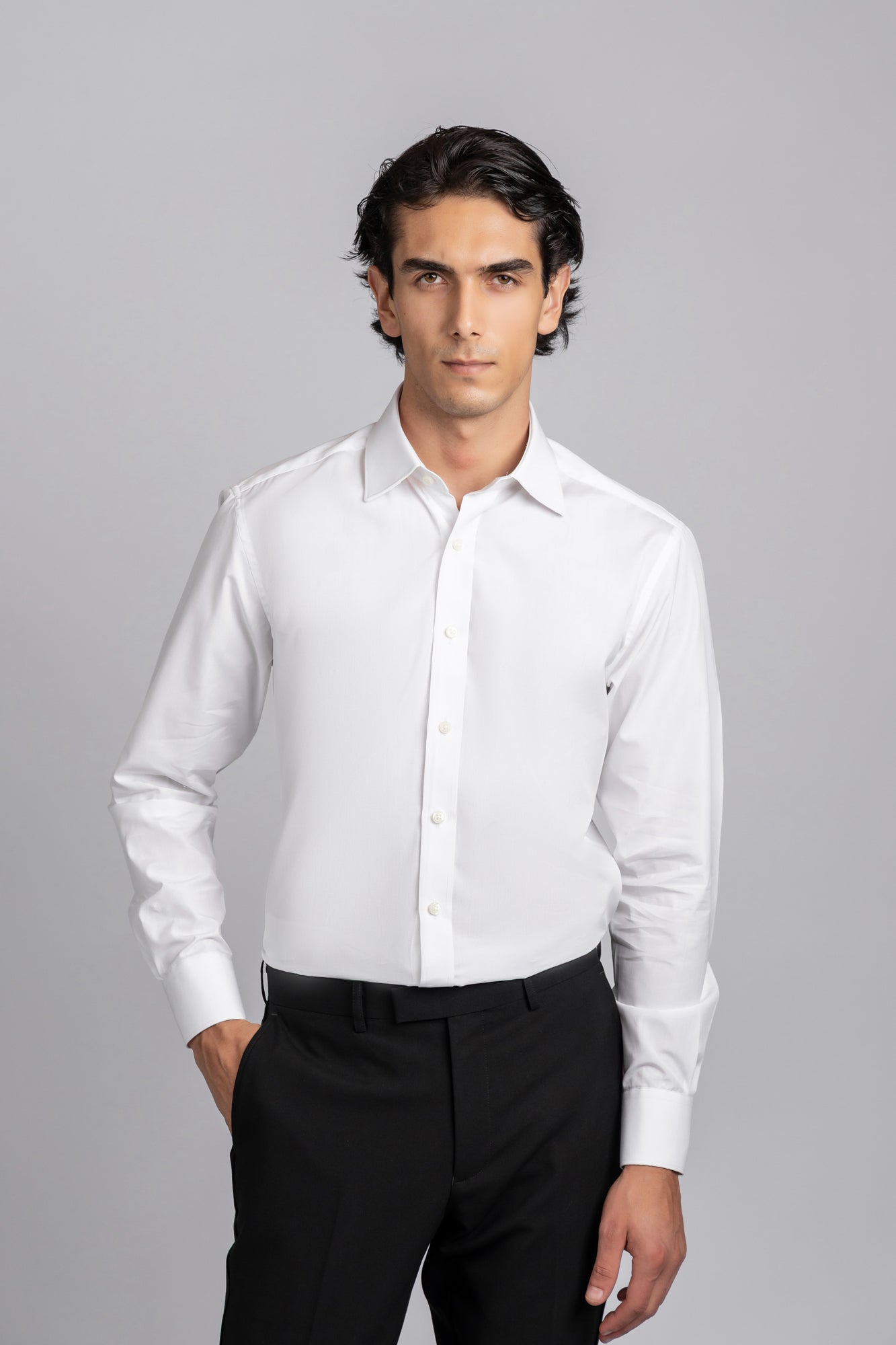 White Poplin Shirt - Regular Fit