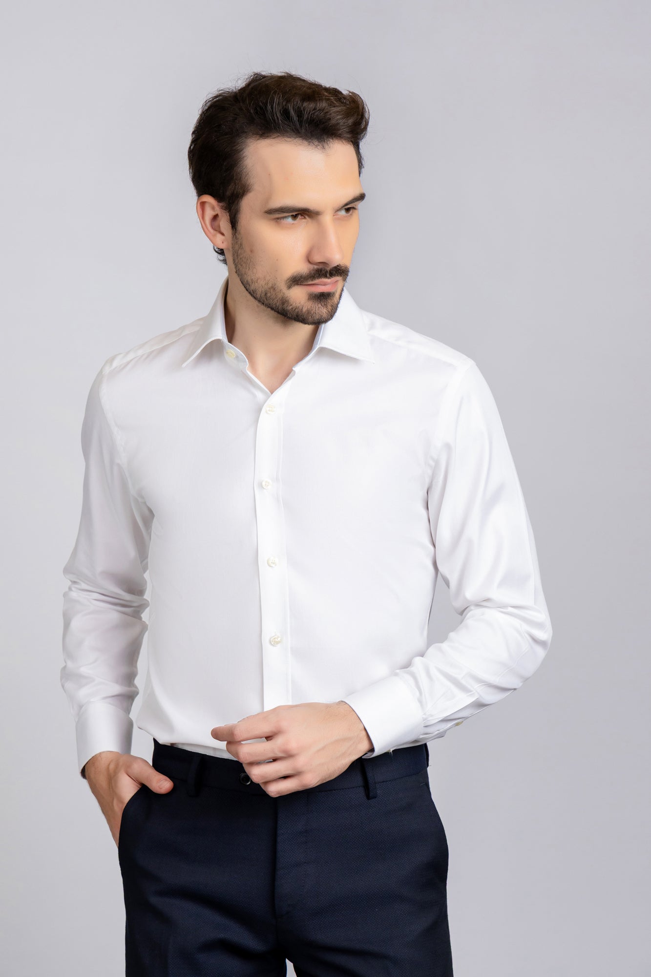 White Twill Shirt - Regular Fit