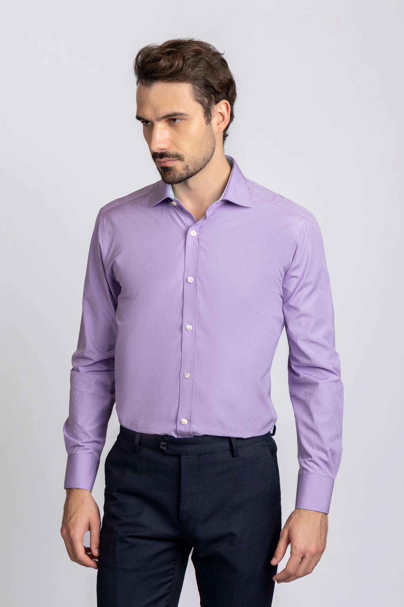 Lilac Poplin Shirt - Regular Fit