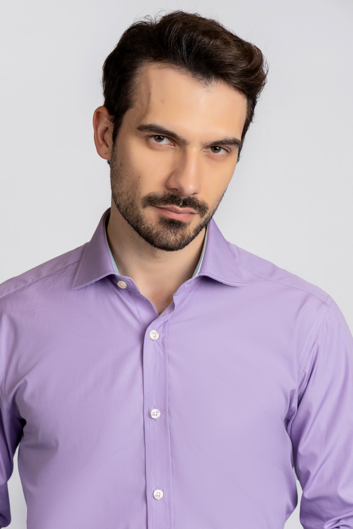 Lilac Poplin Shirt - Regular Fit