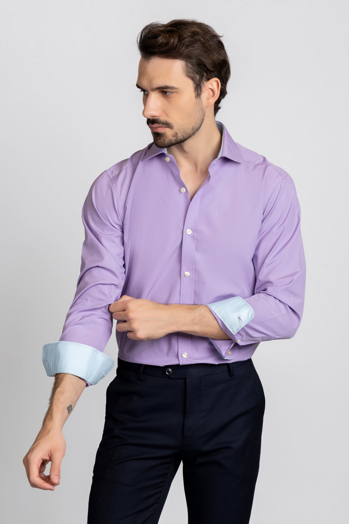 Lilac Poplin Shirt - Regular Fit