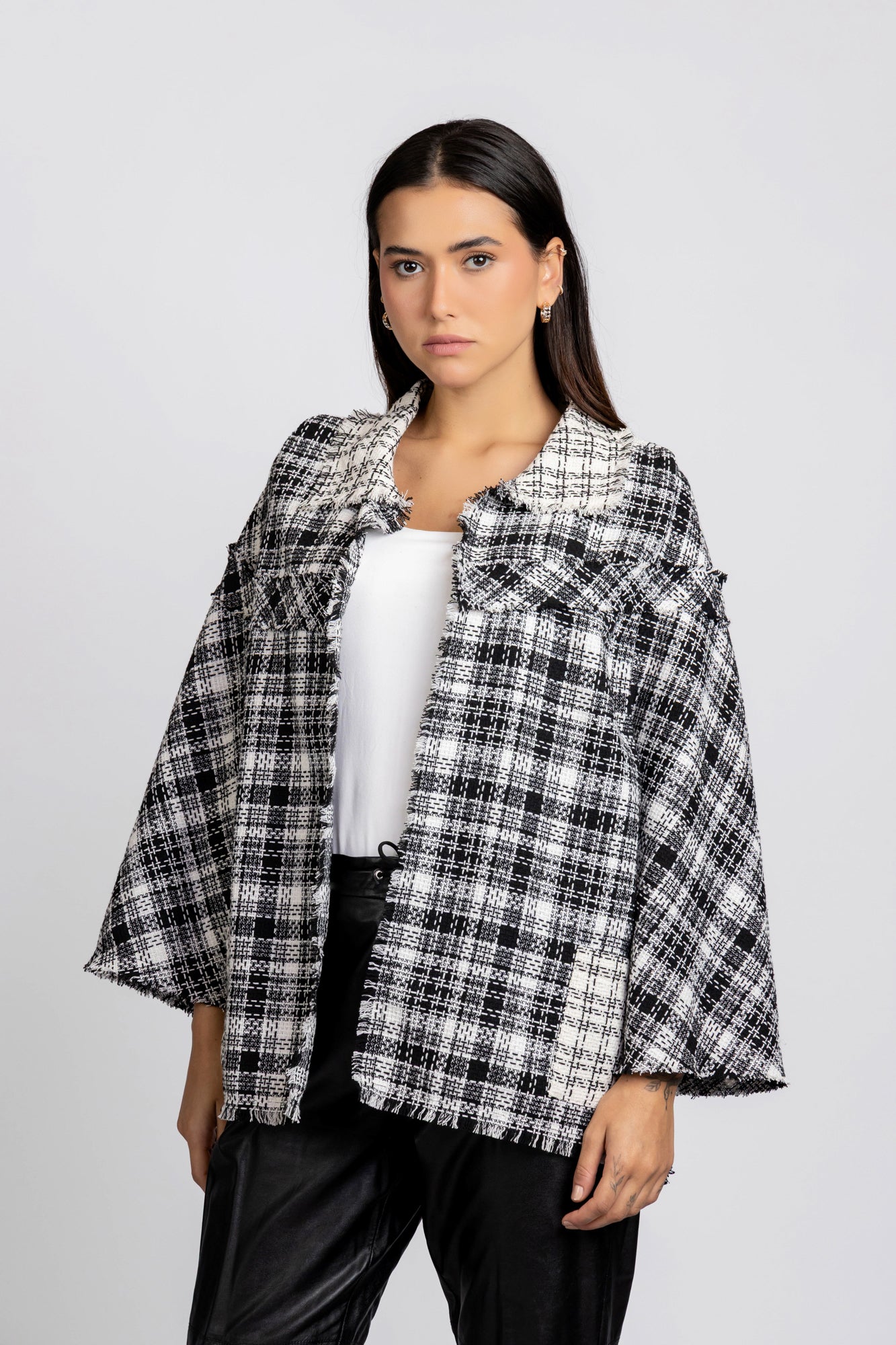 Black & White Contrast Overshirt