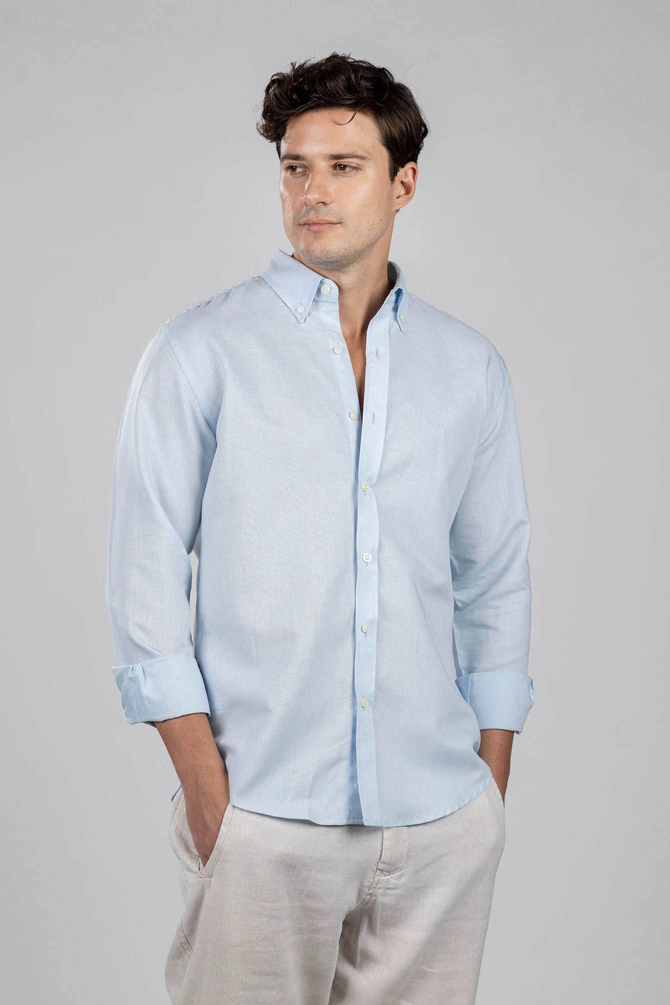 Linen Cotton Button-Down Shirt