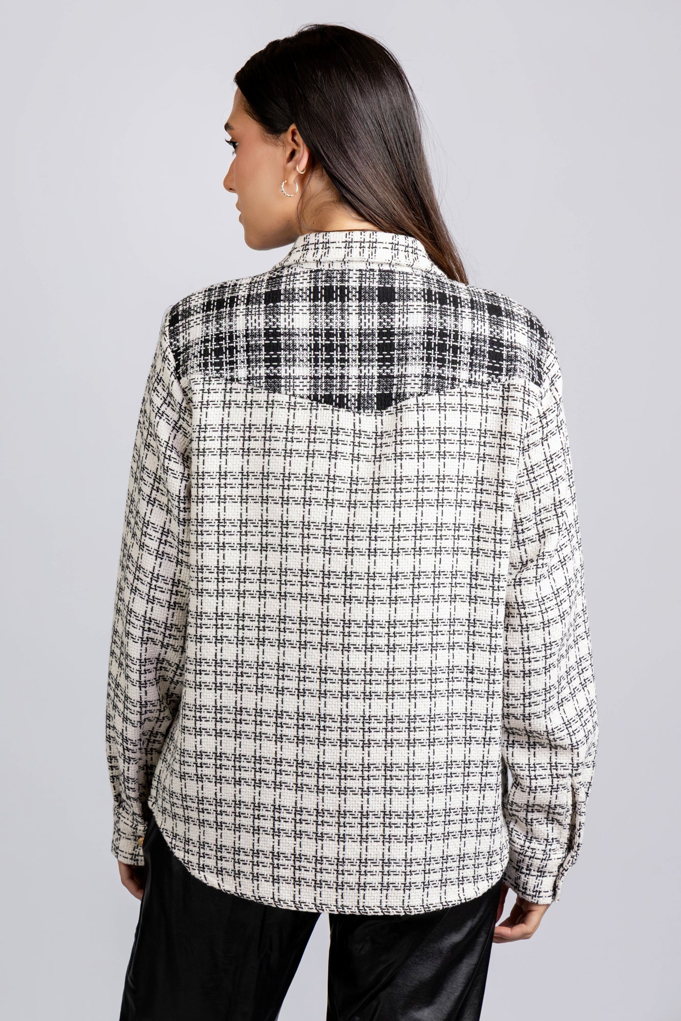 Black & White Patch-Work Overshirt