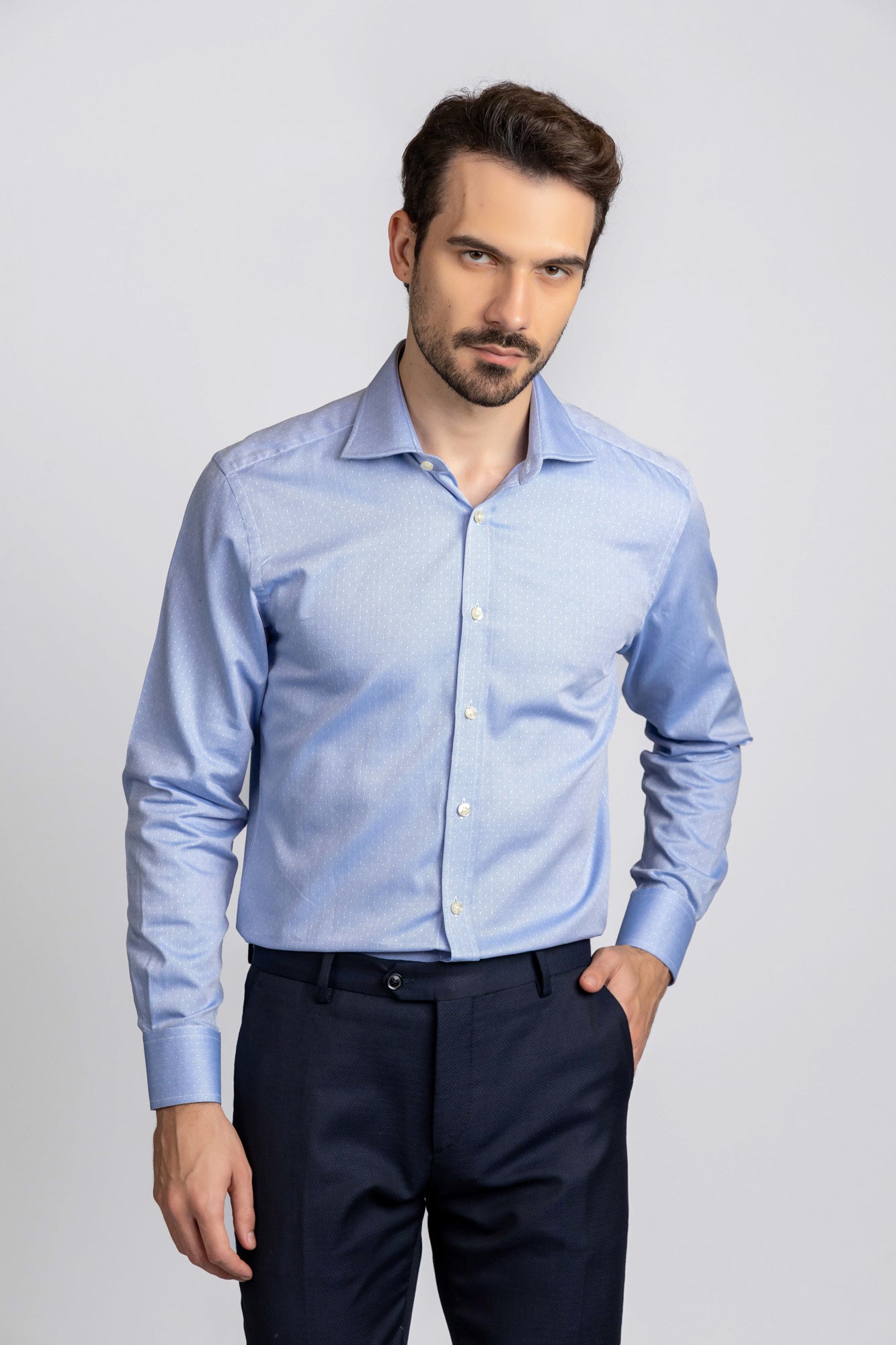 Dobby Shirt - Regular Fit Blue