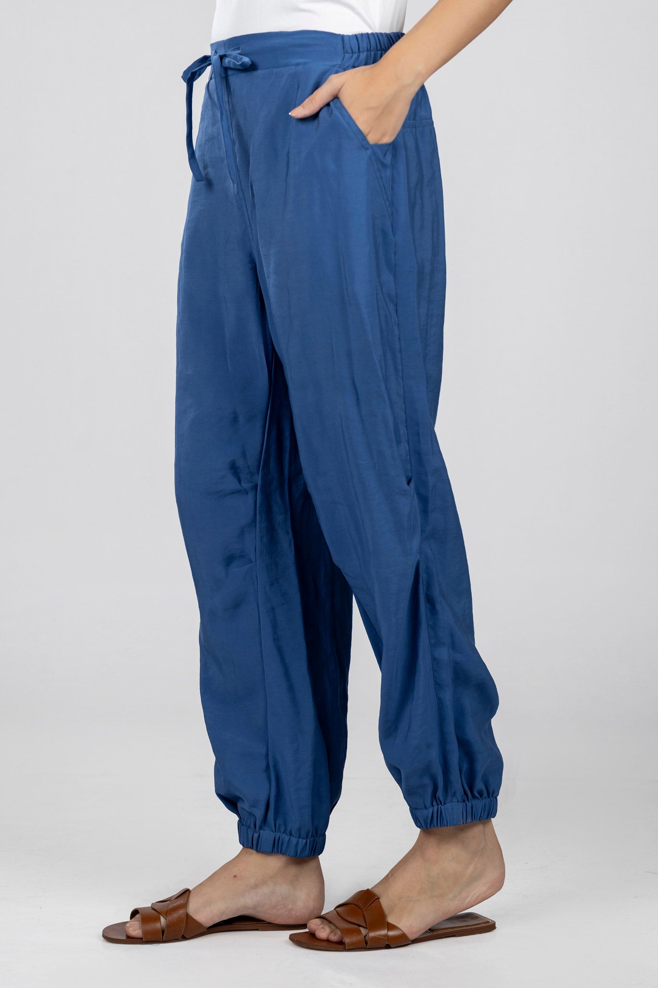 Blue Modal Parachute Pants