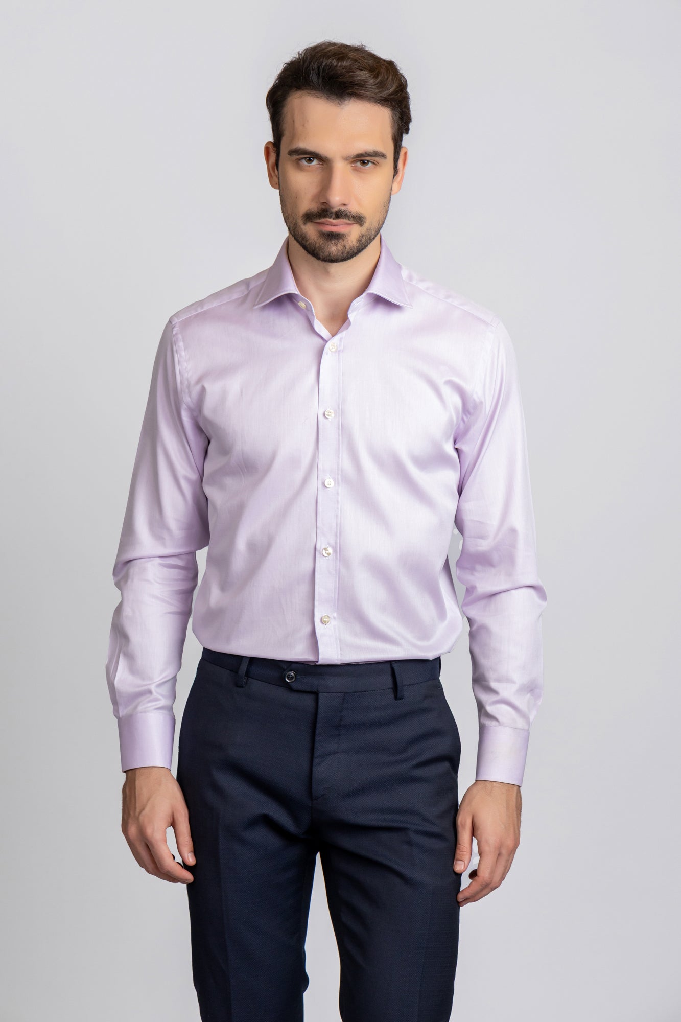 Light Purple Twill Shirt - Regular Fit