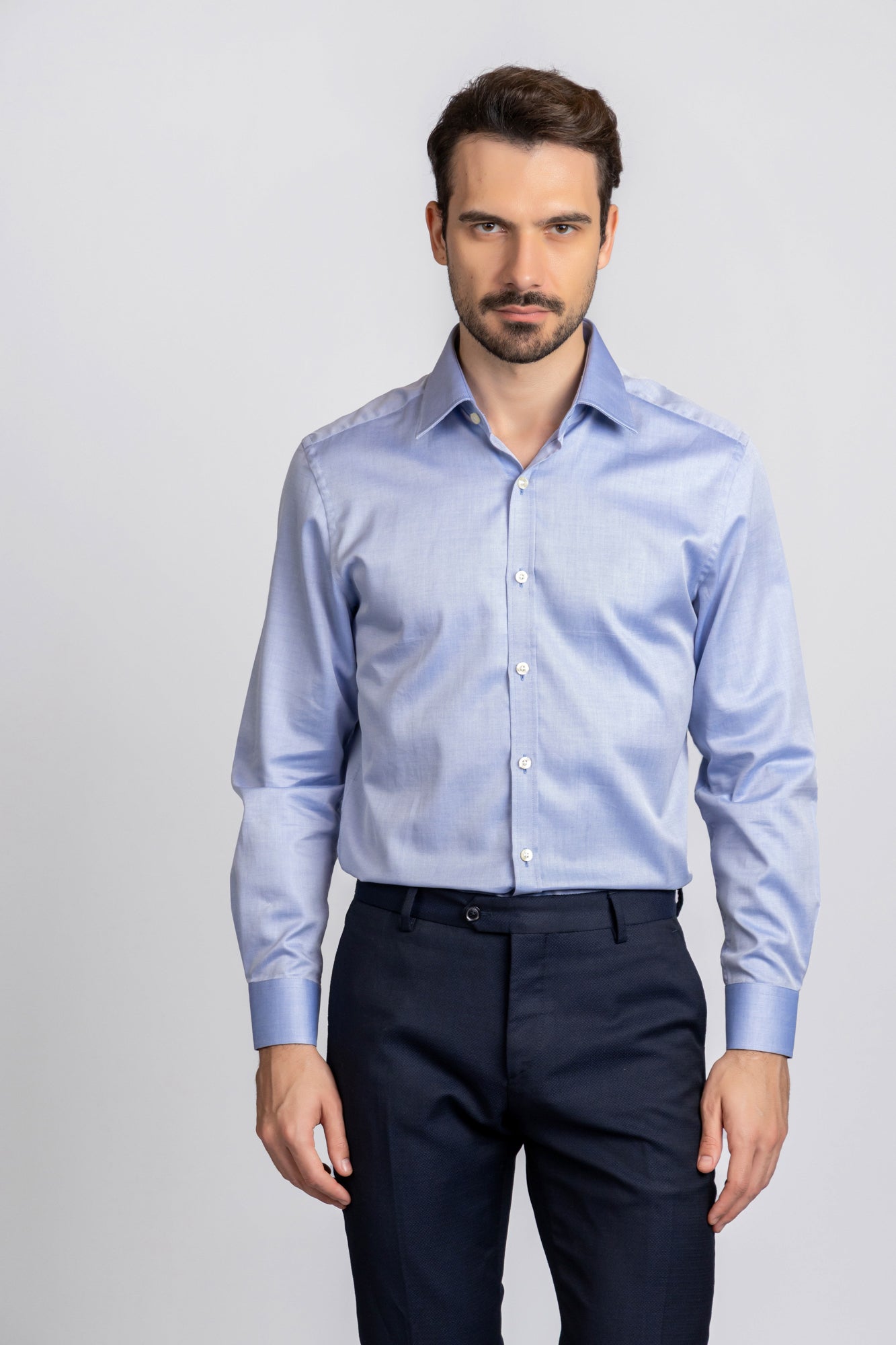 Blue Twill Shirt - Slim Fit