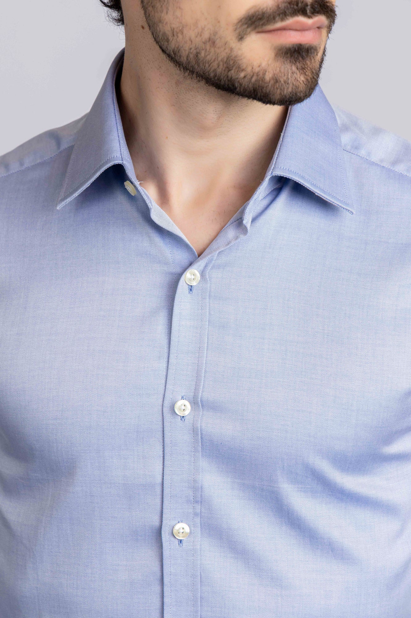 Blue Twill Shirt - Slim Fit