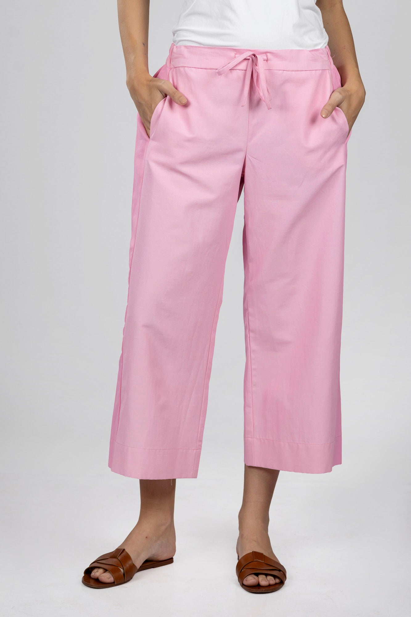 Pink Relaxed Drawstring Pants
