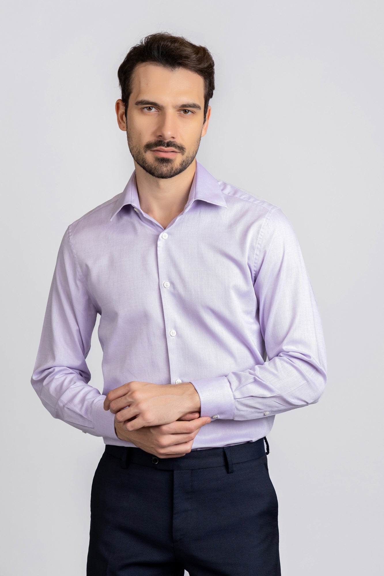 Purple Filafil Shirt - Slim Fit