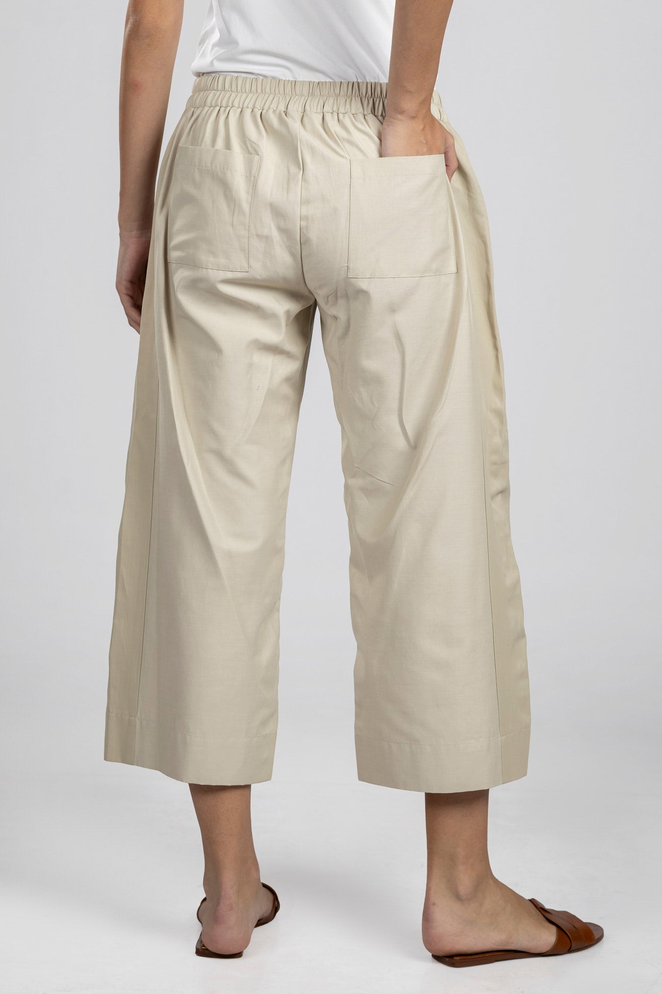 Taupe Relaxed Drawstring Pants