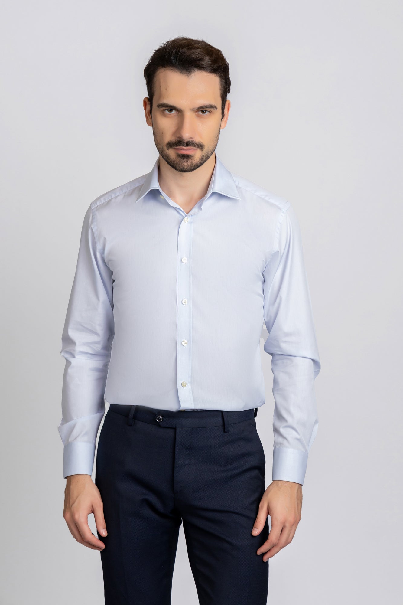Light Blue Twill Shirt - Regular Fit