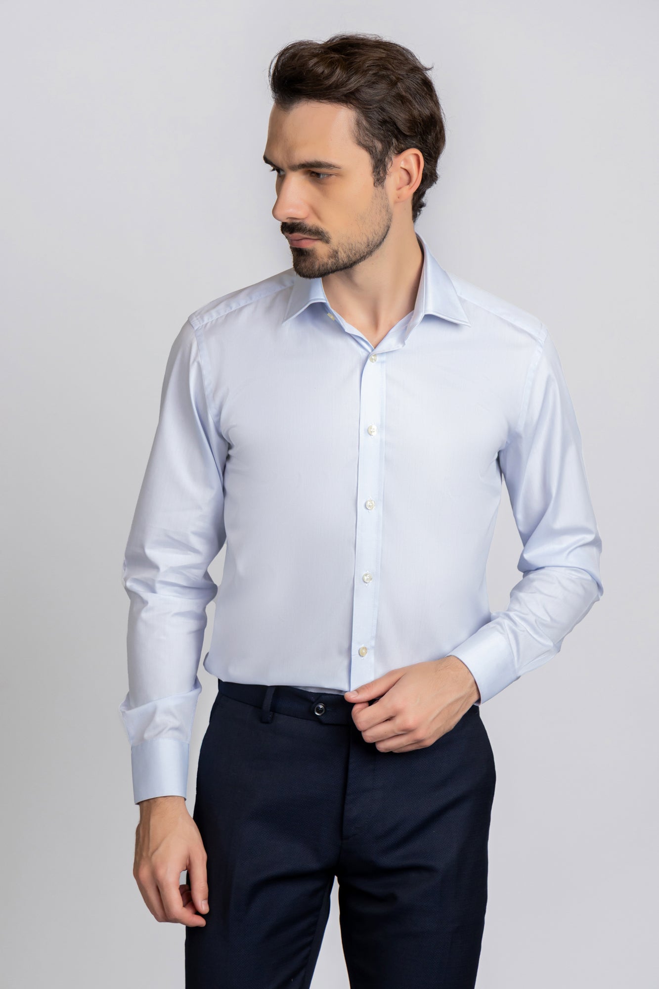 Light Blue Twill Shirt - Regular Fit