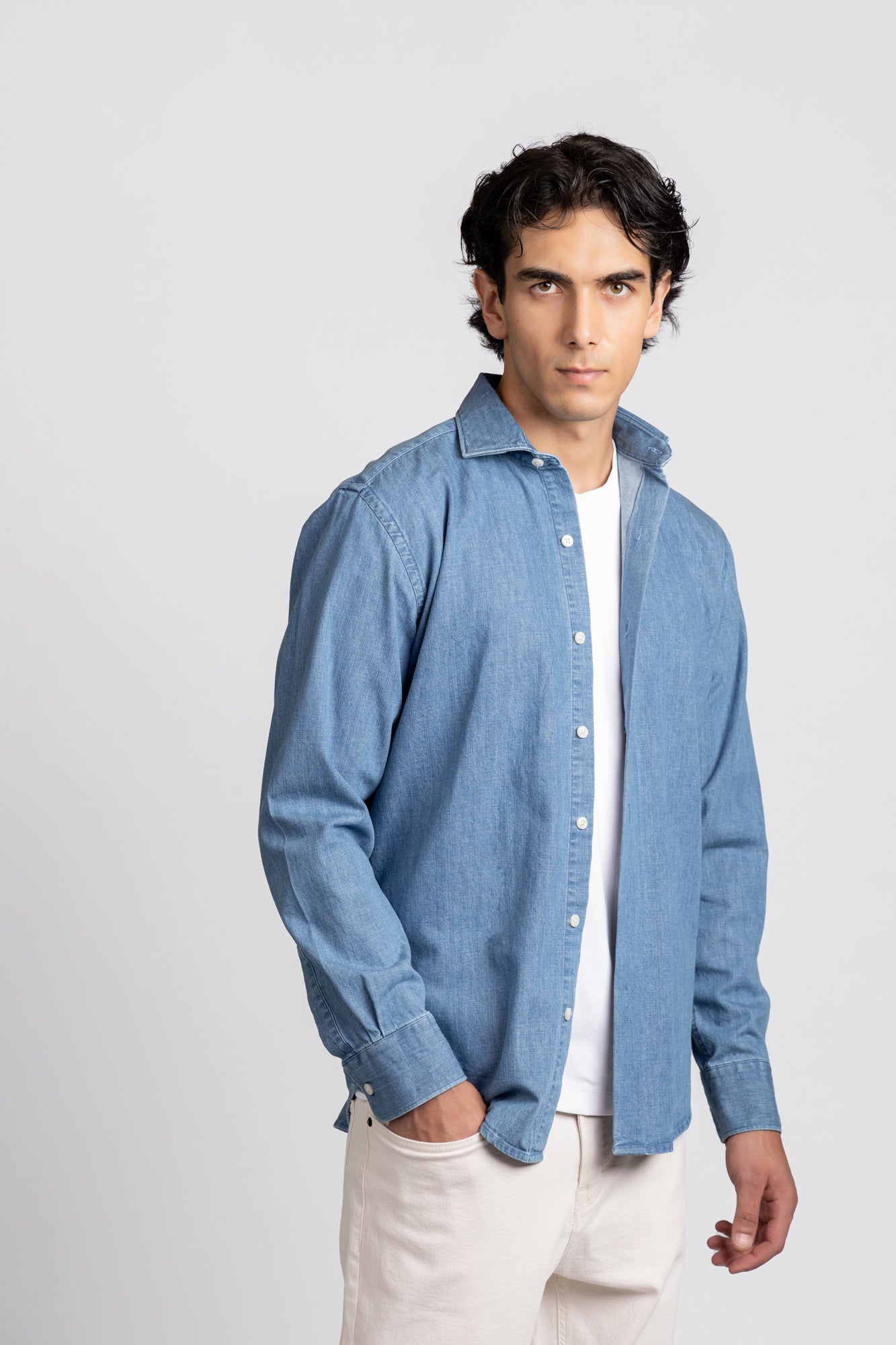 Cutaway Denim Shirt
