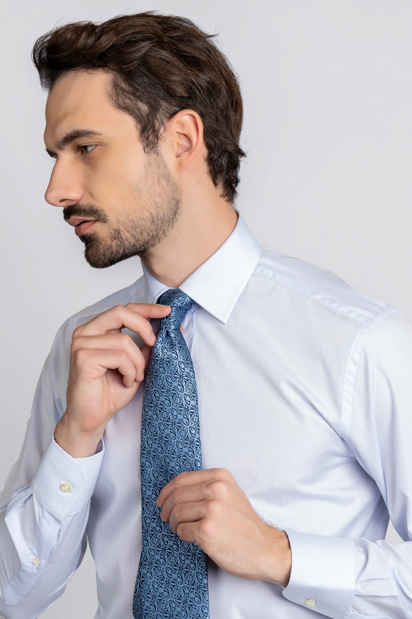 Light Blue Twill Shirt - Regular Fit