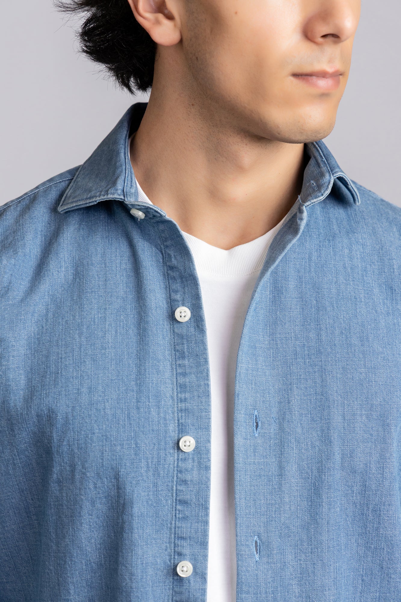 Cutaway Denim Shirt