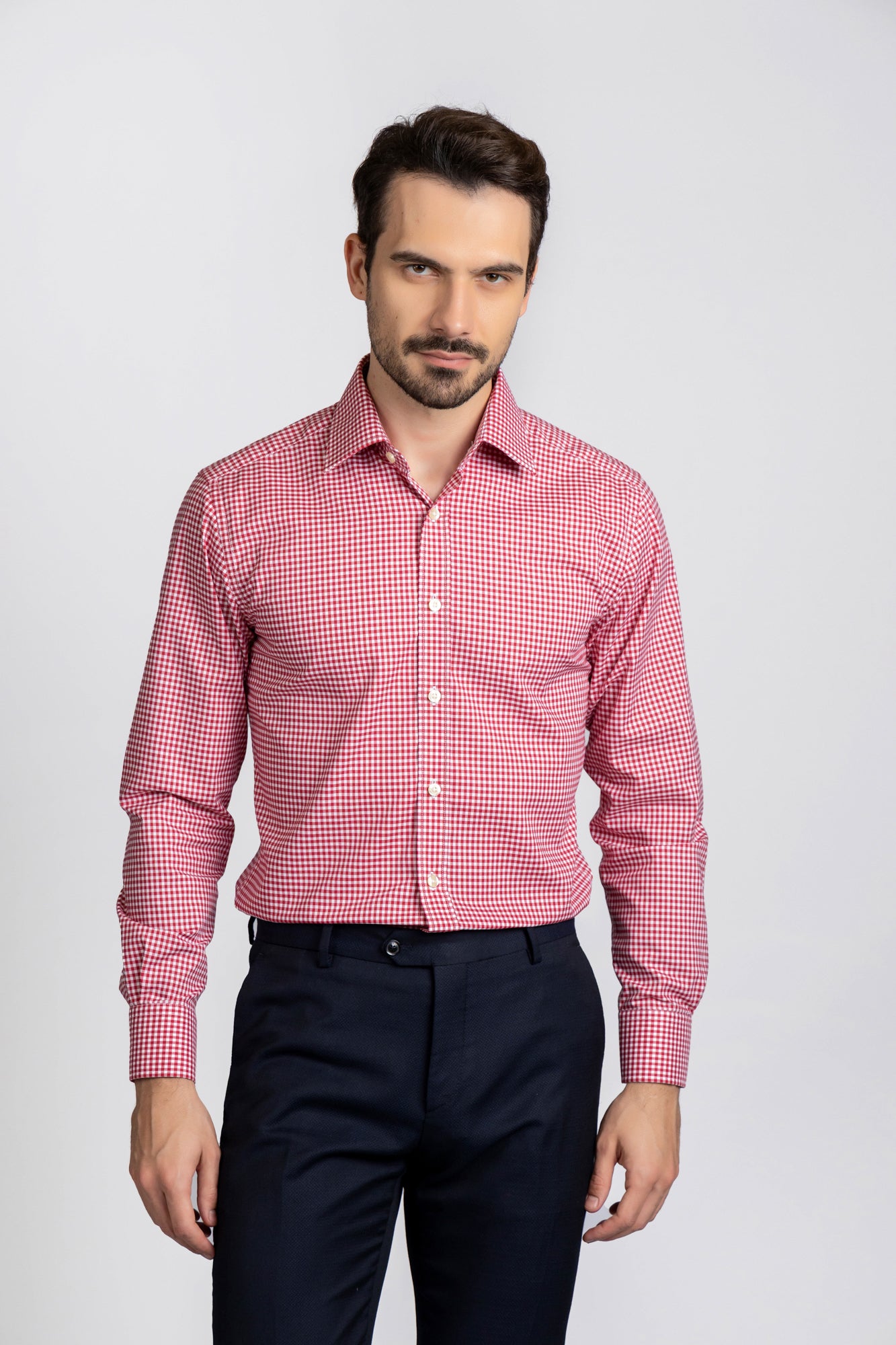 Checkered Poplin Shirt - Regular Fit