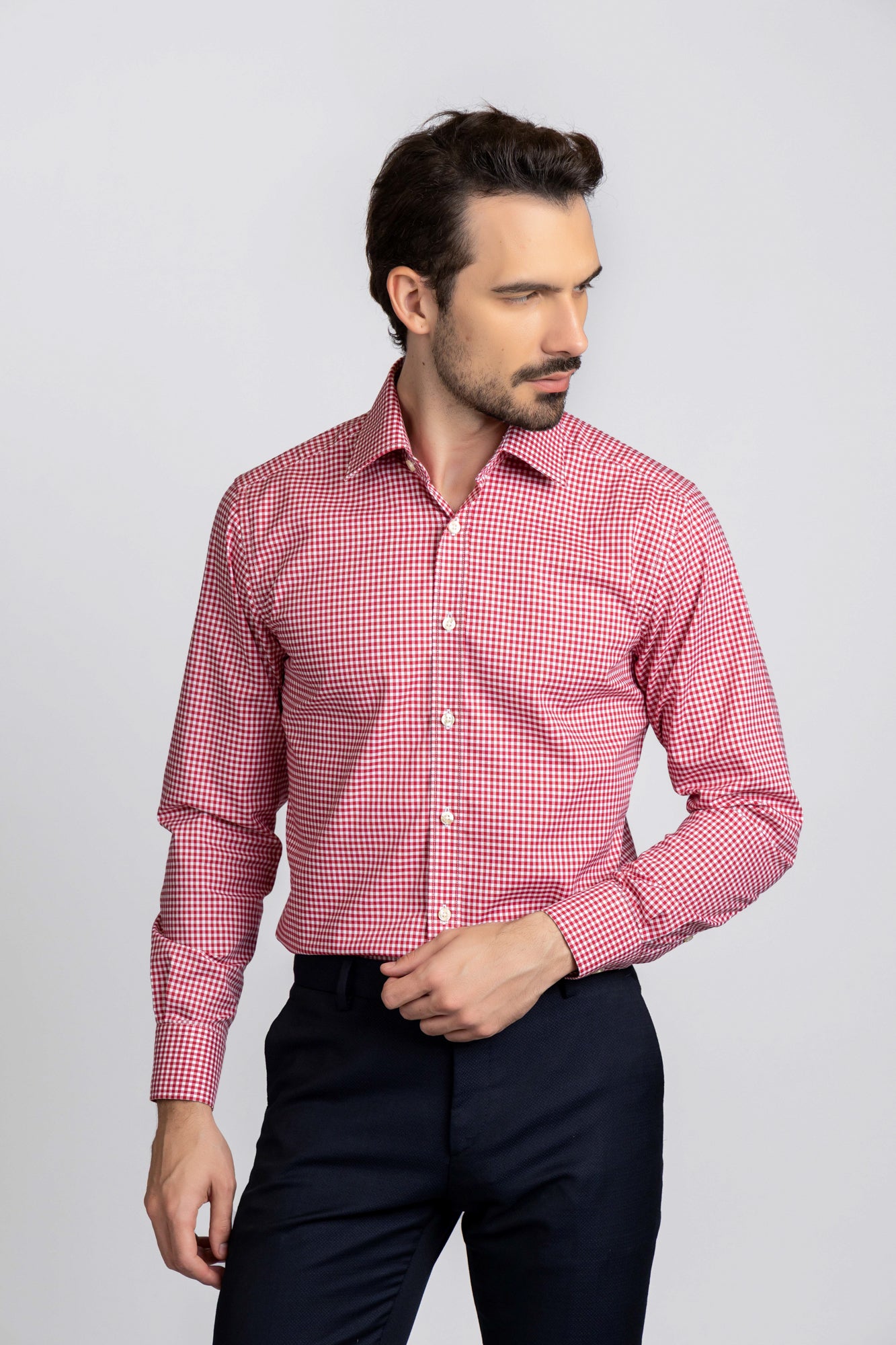 Checkered Poplin Shirt - Regular Fit