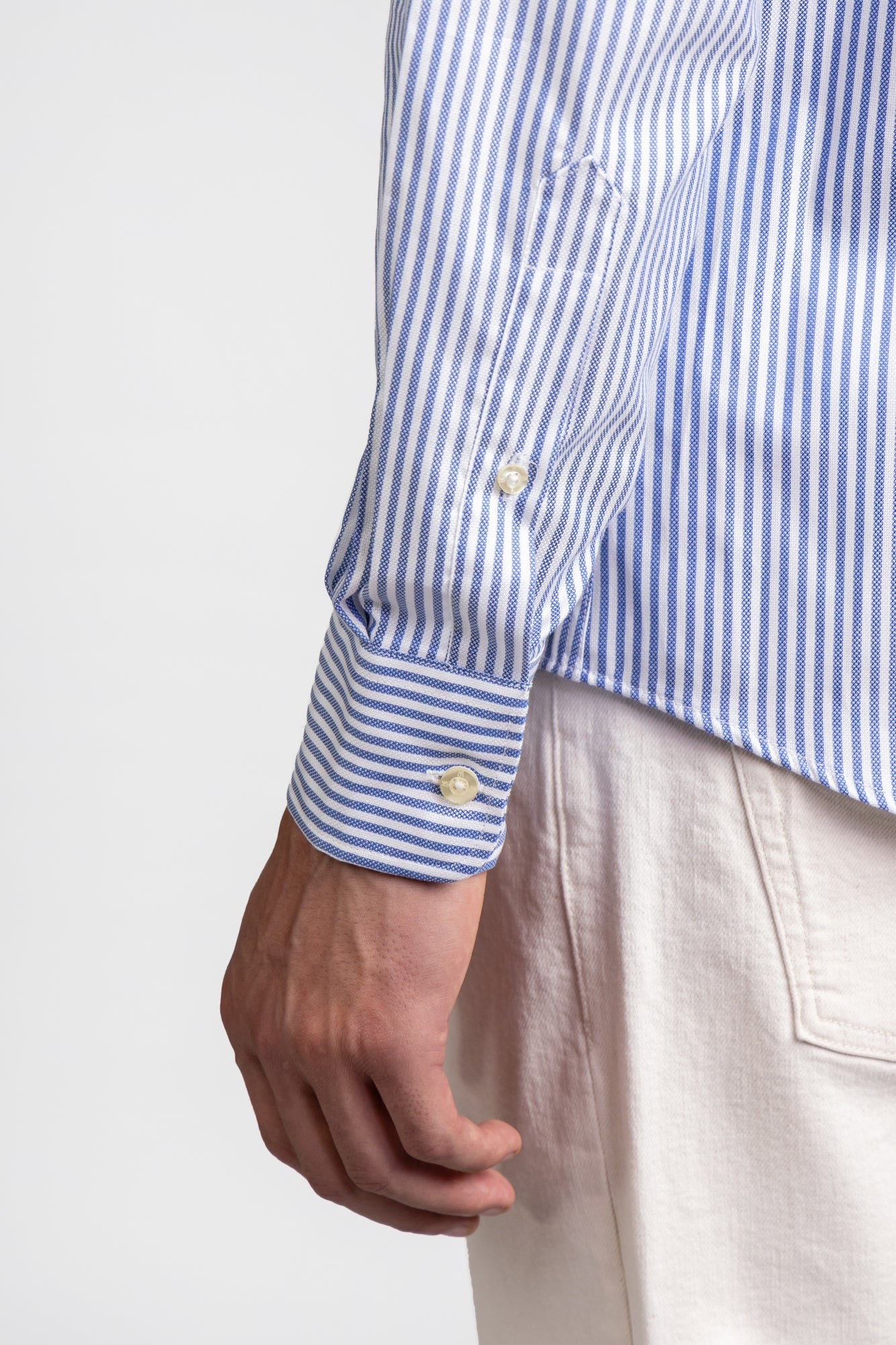 Striped Royal Oxford Shirt Blue