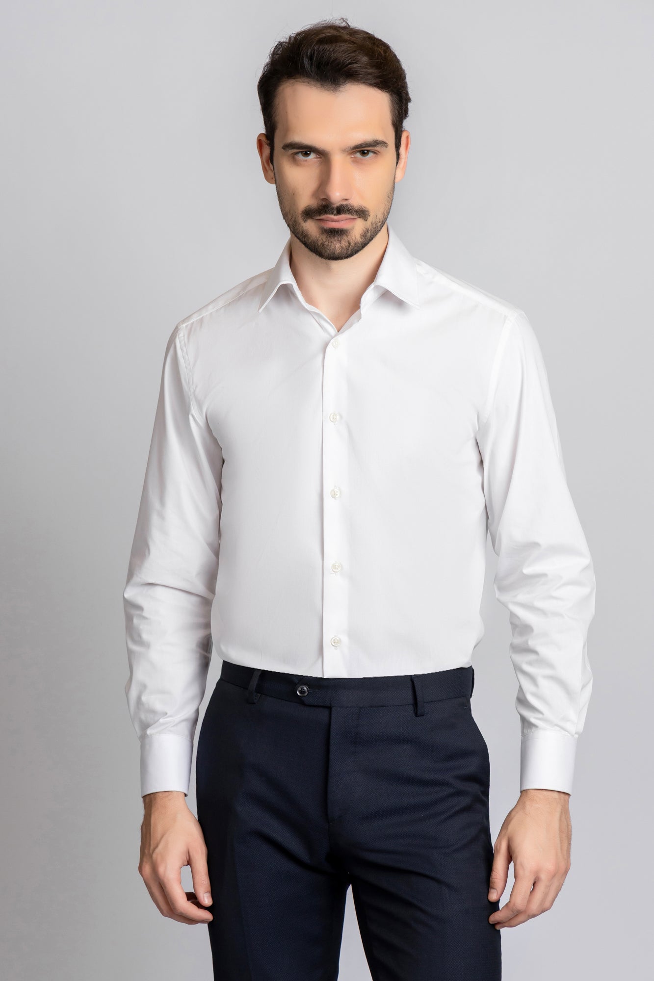 White Poplin Shirt - Slim Fit