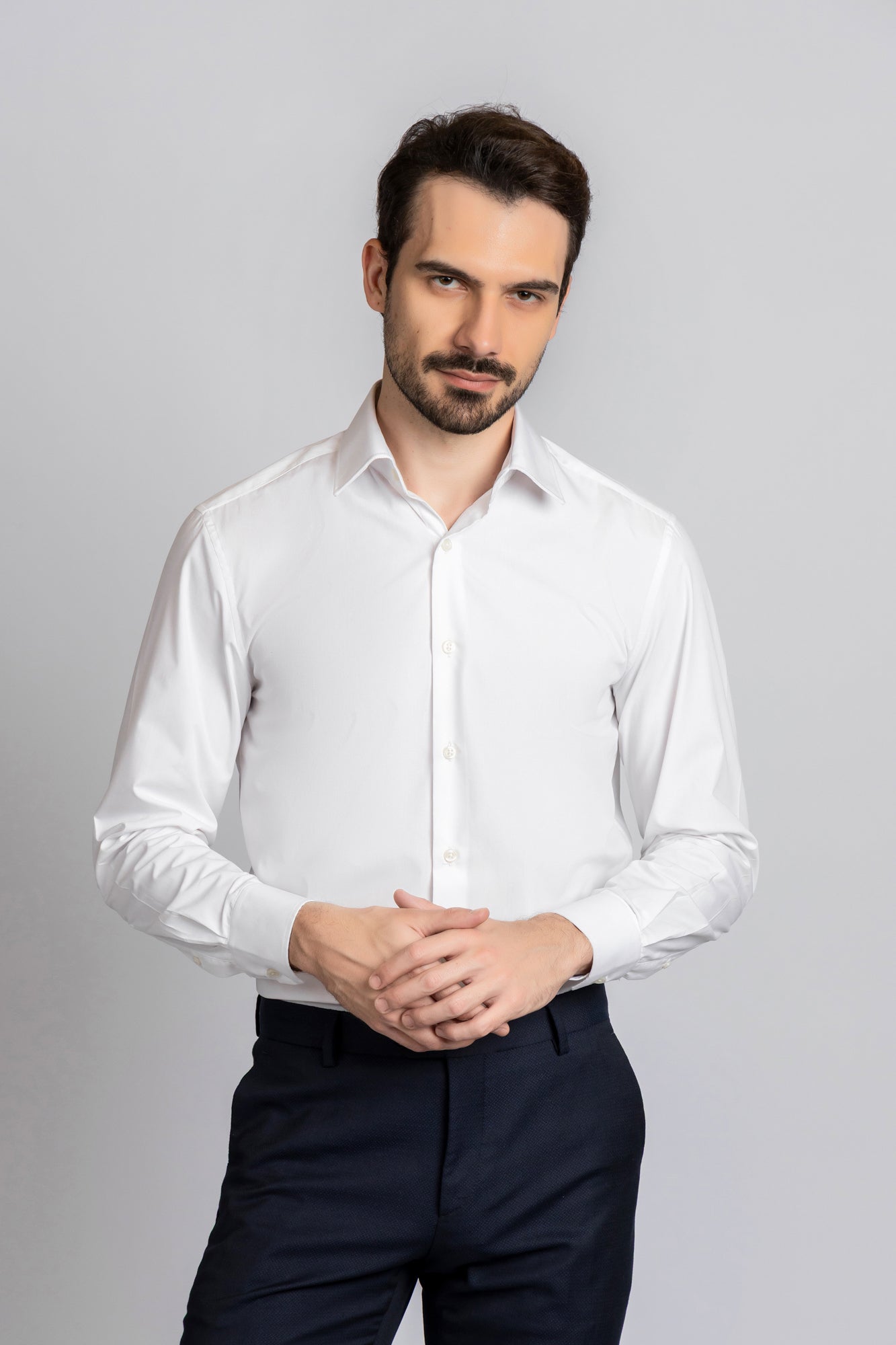 White Poplin Shirt - Slim Fit