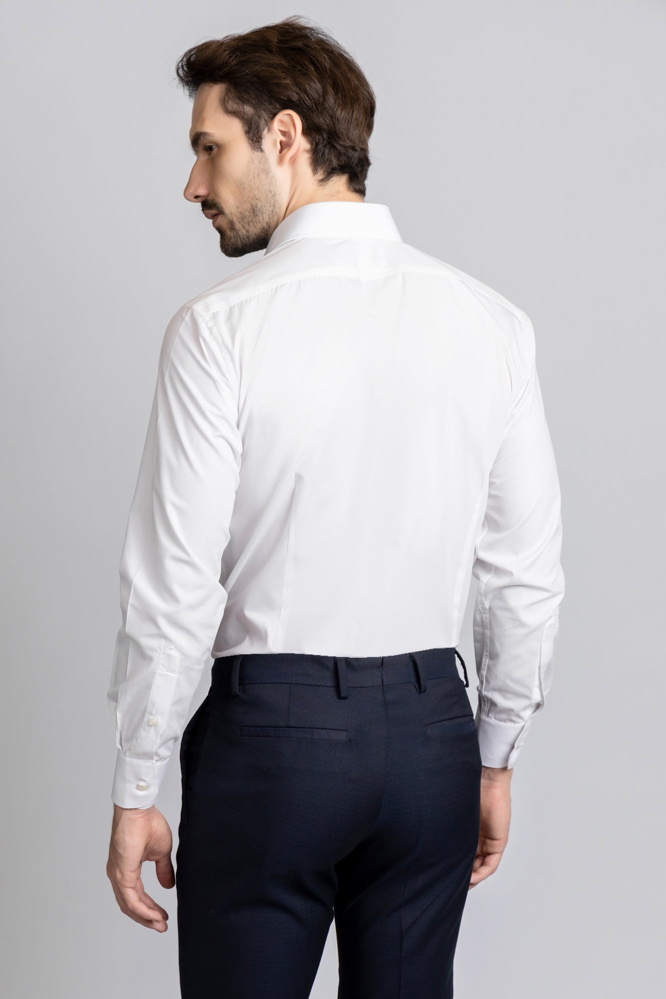 White Poplin Shirt - Slim Fit