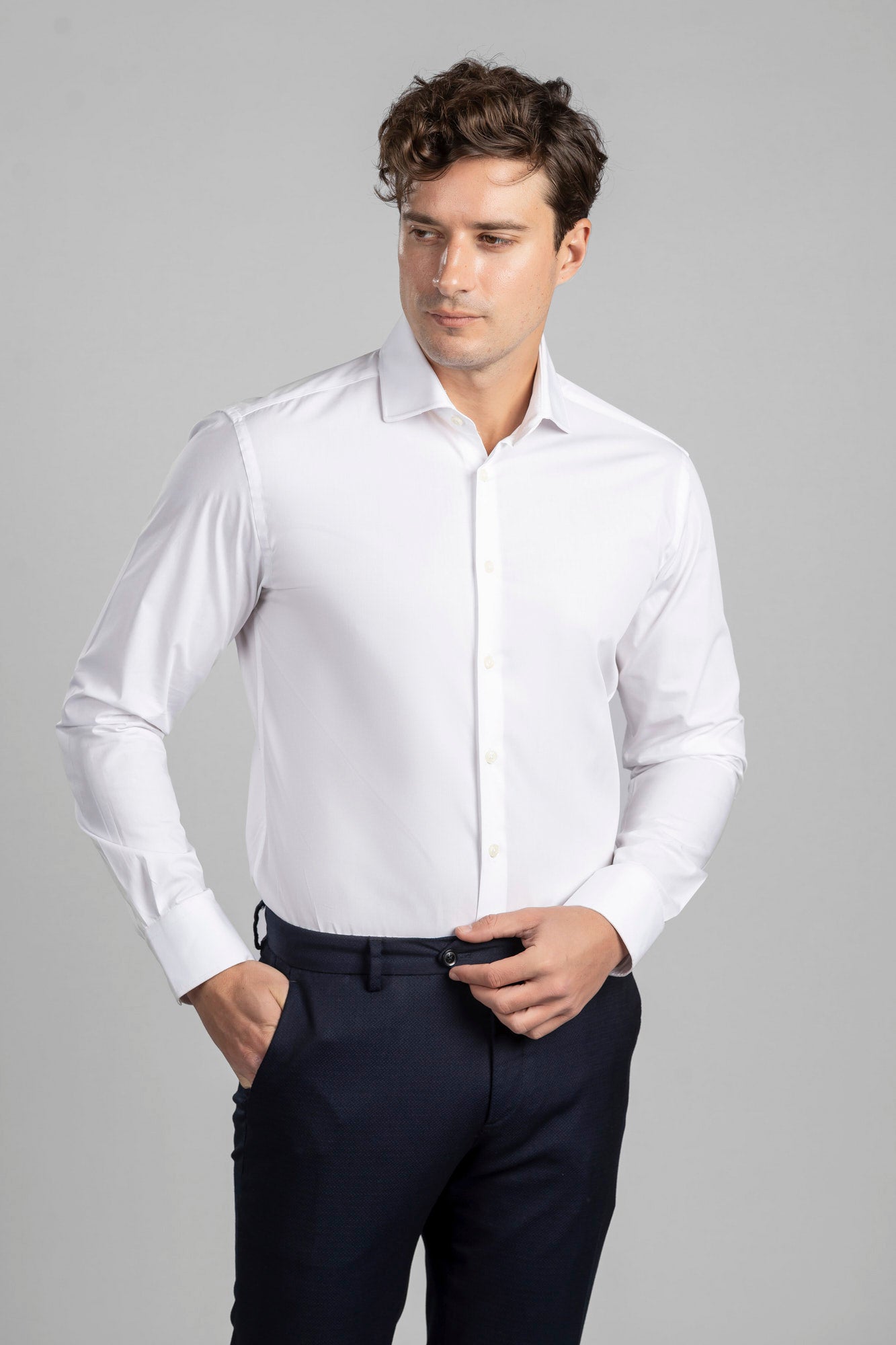 White Poplin Shirt - Regular Fit