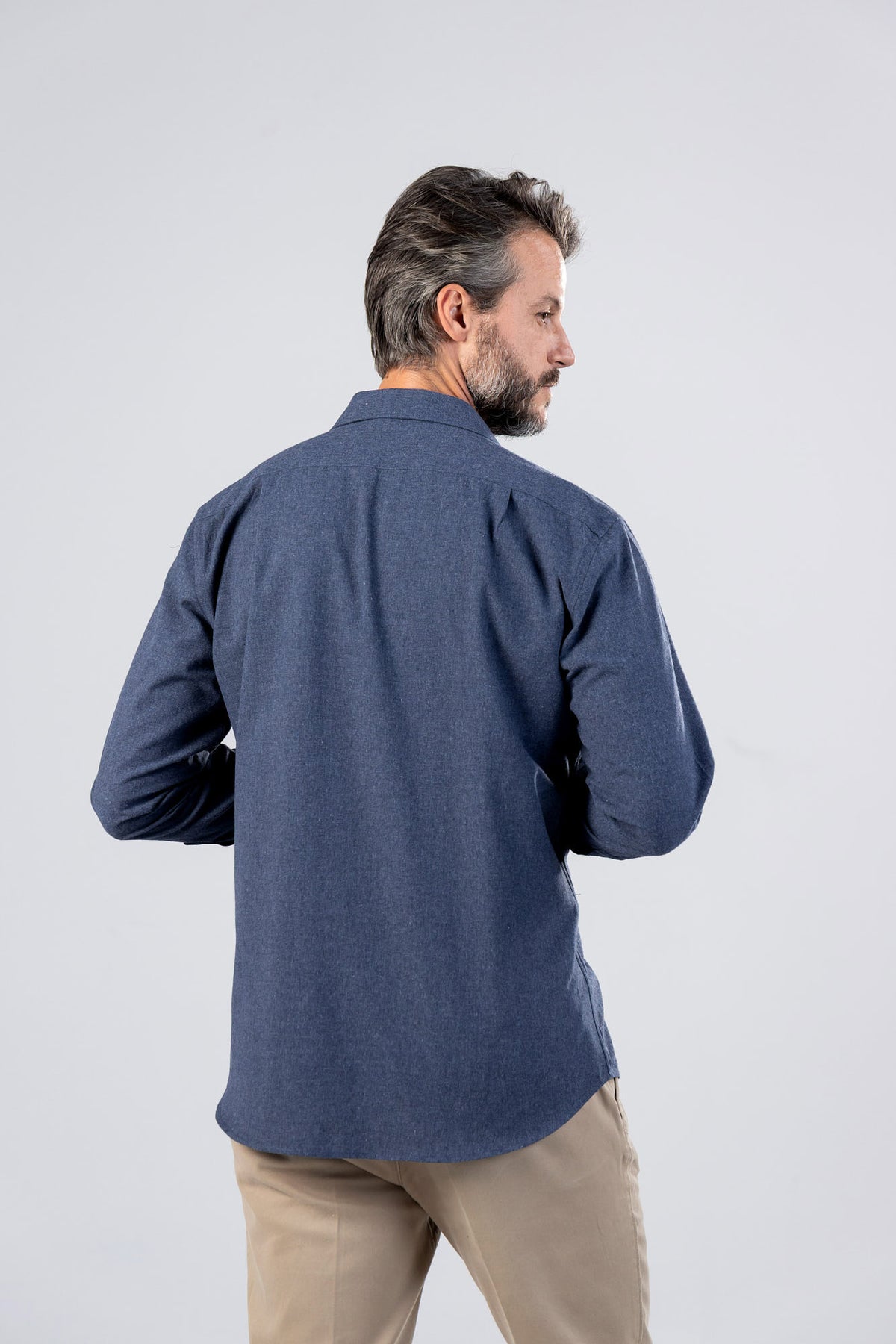Brushed Melange Flannel Shirt