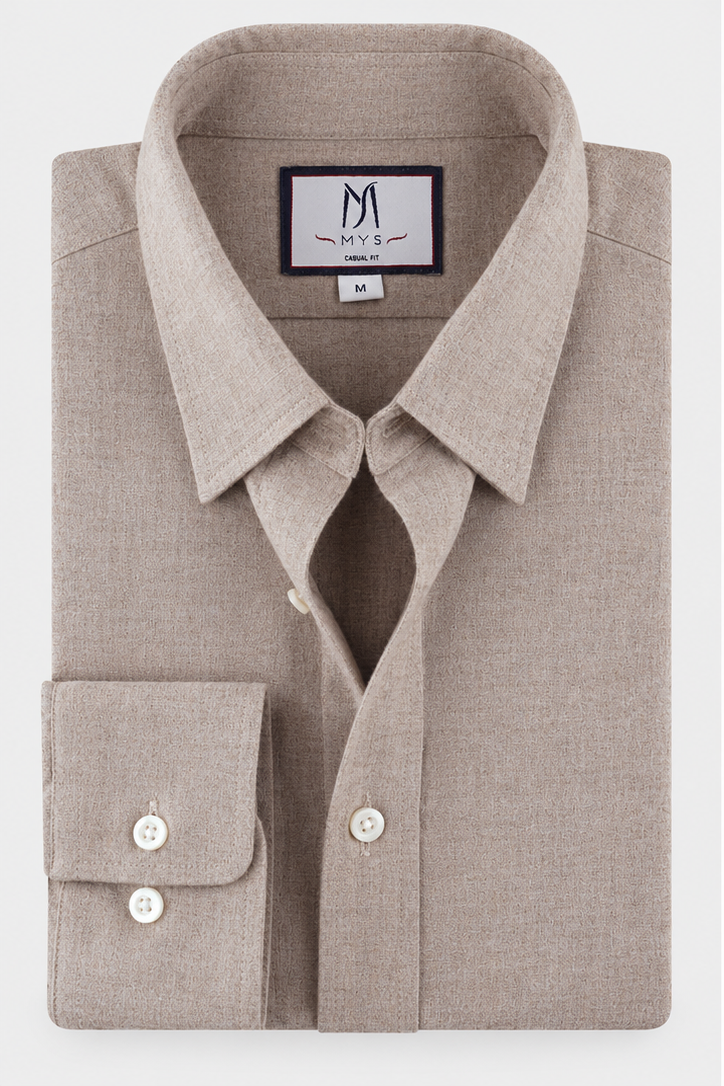 Brushed Melange Flannel Shirt