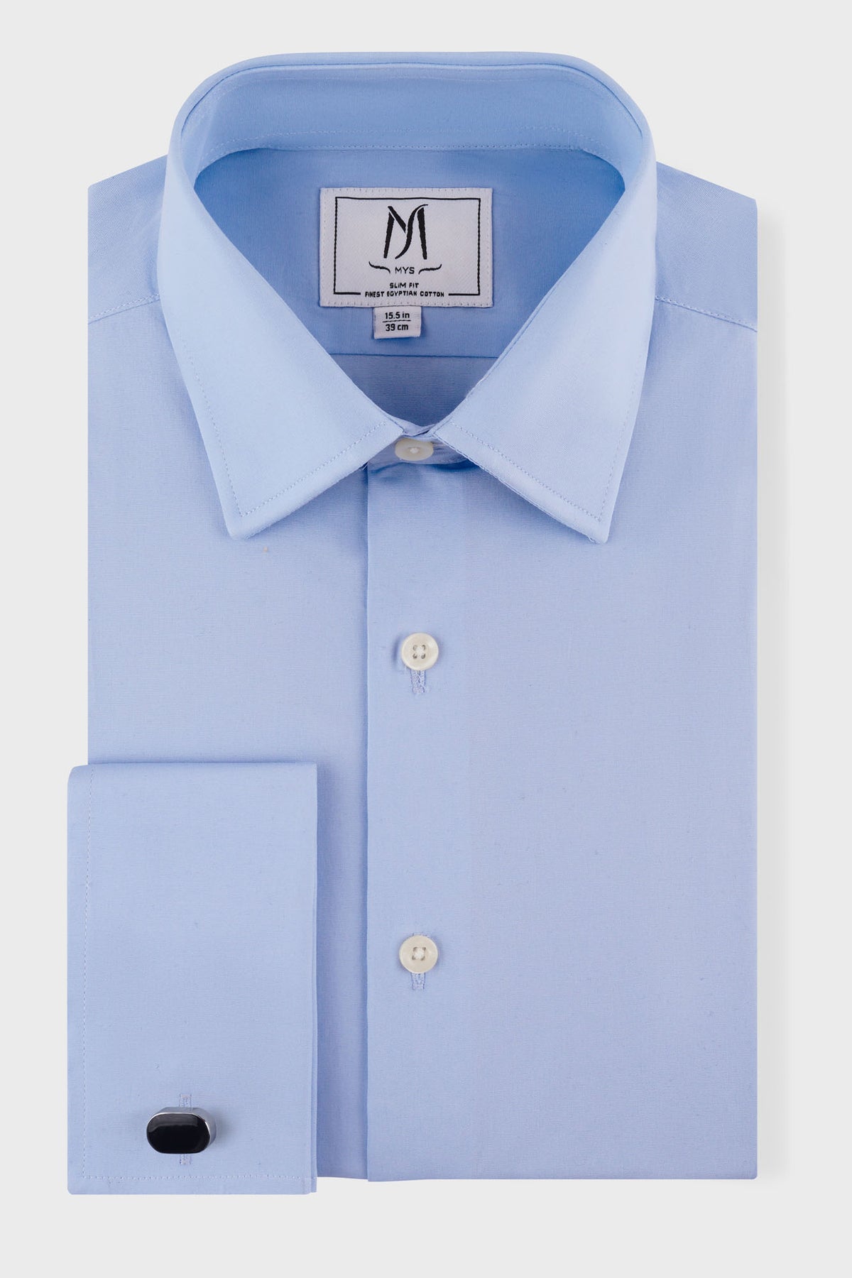 Poplin Stretch Double Cuff Shirt - Slim Fit