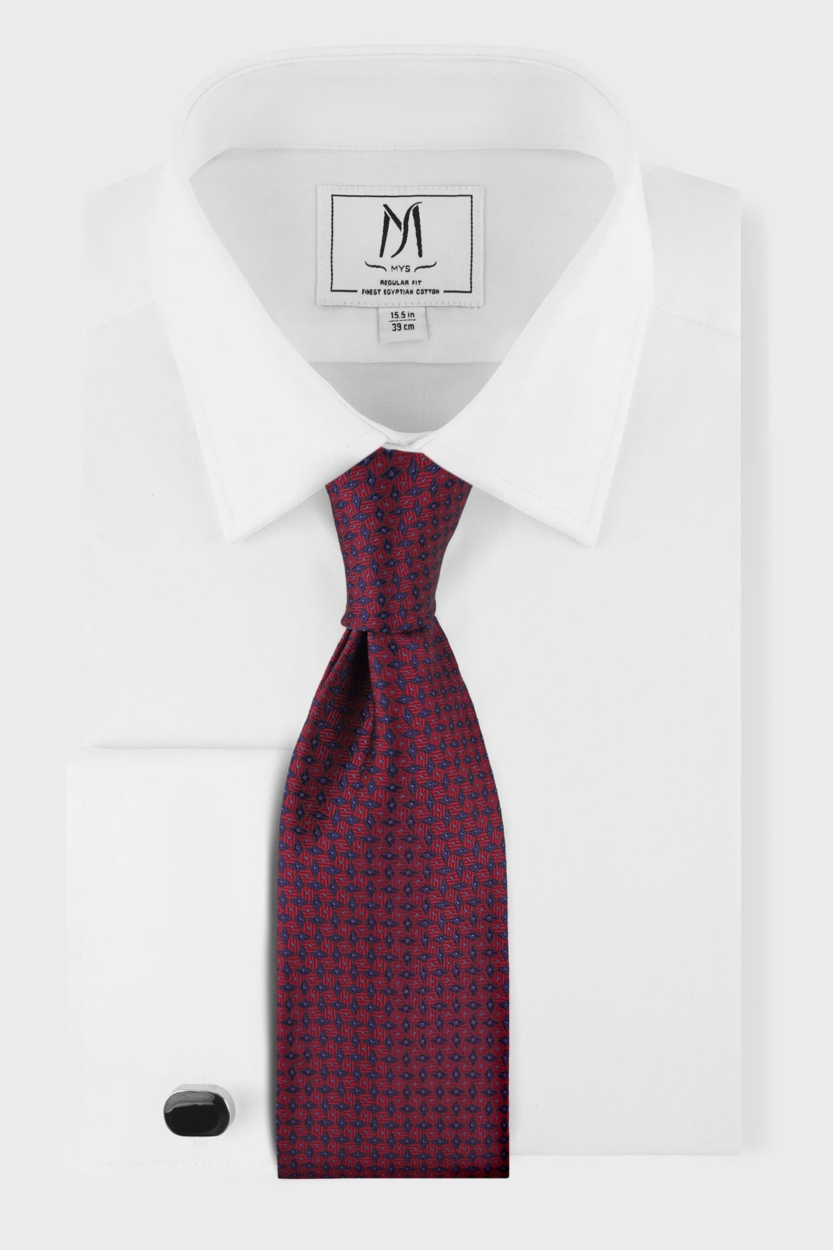 White Poplin Double Cuff Shirt - Regular Fit