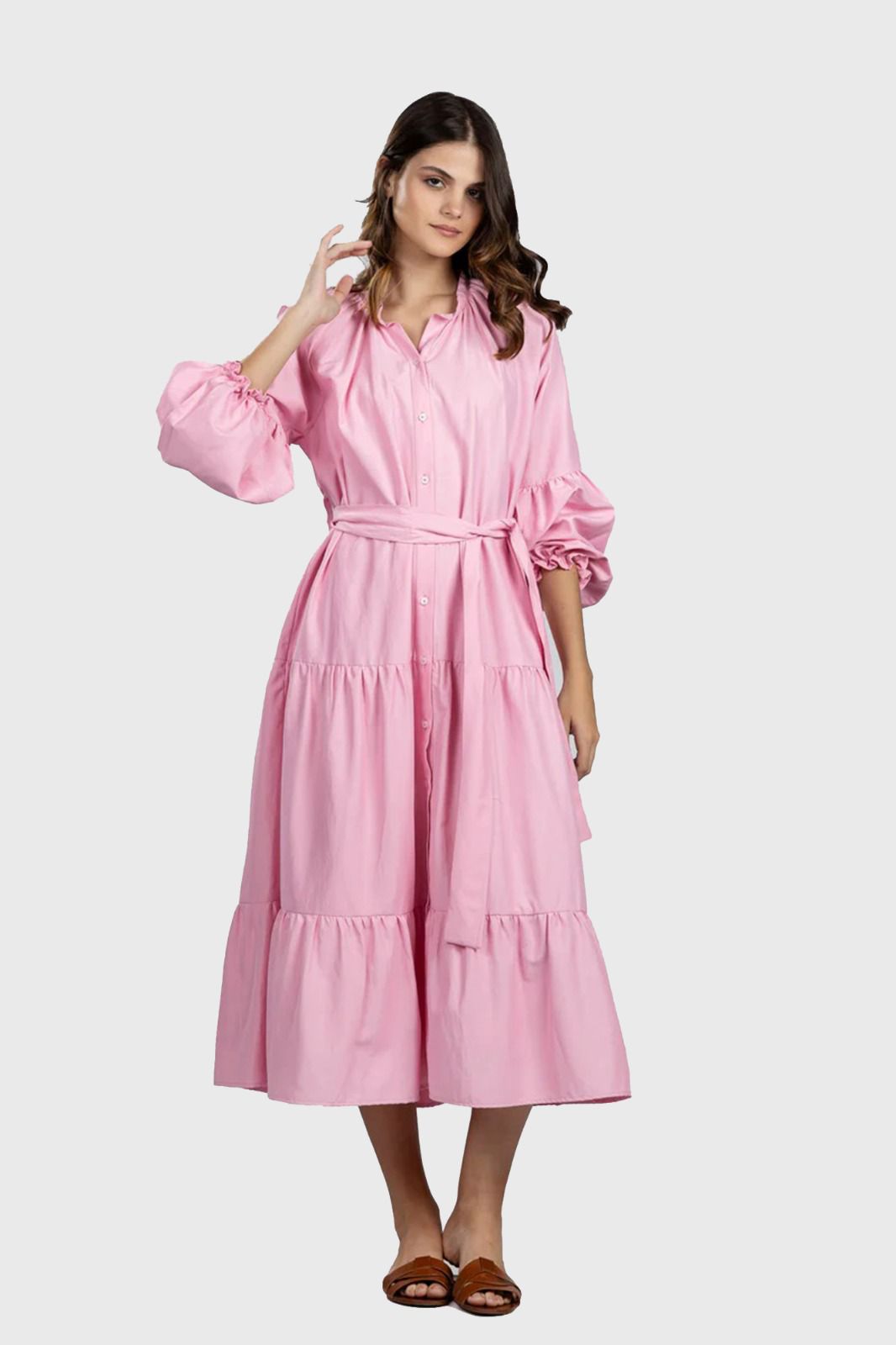 Pink Paneled Dress