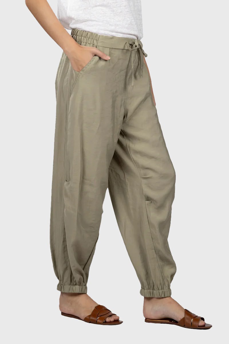 Light Khaki Modal Parachute Pants
