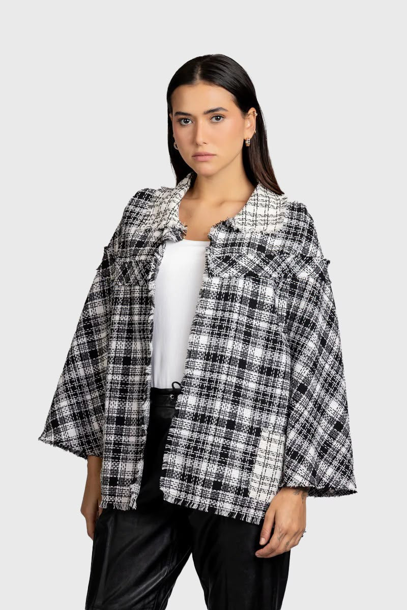 Black & White Contrast Overshirt