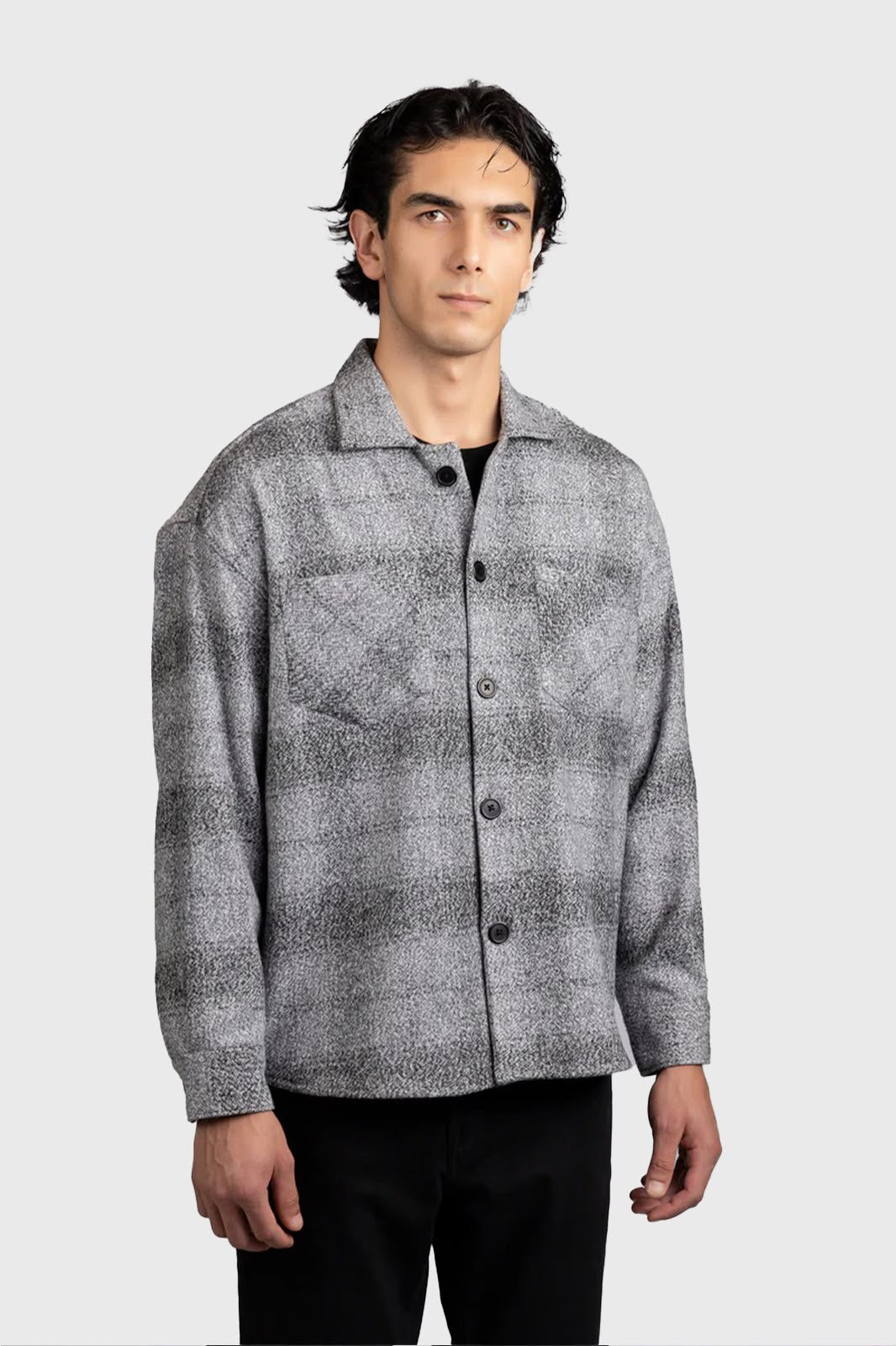 Brushed Checkered Overshirt