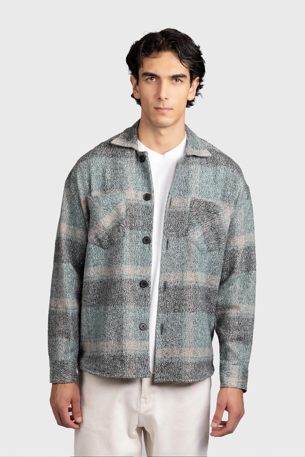 Brushed Checkered Overshirt
