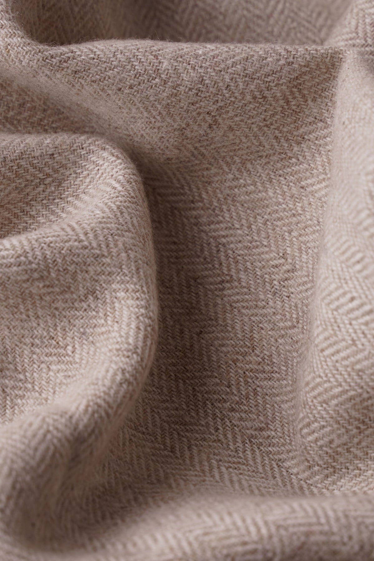 Brushed Herringbone Button-Down Flannel Shirt