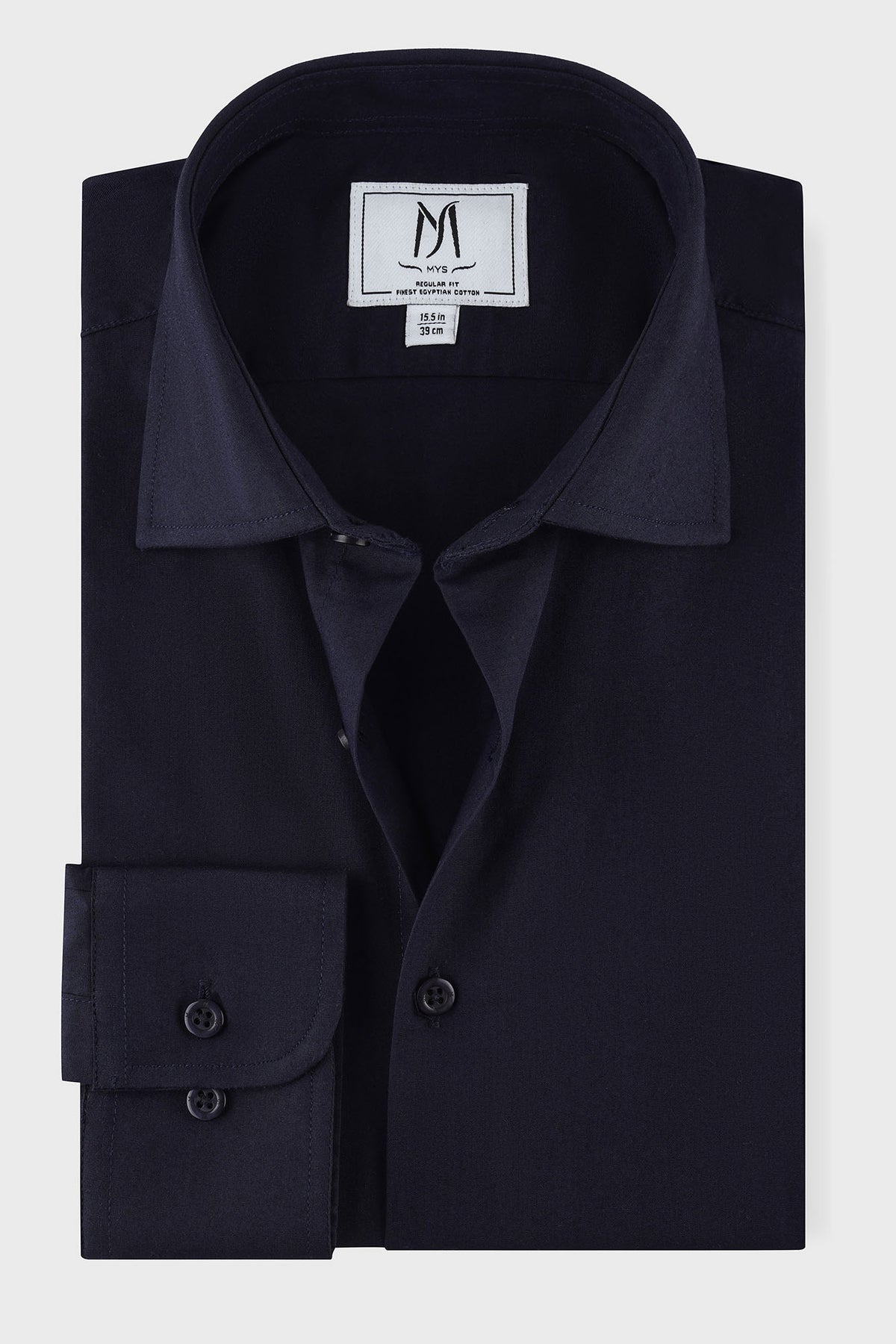 Navy Poplin Shirt - Regular Fit