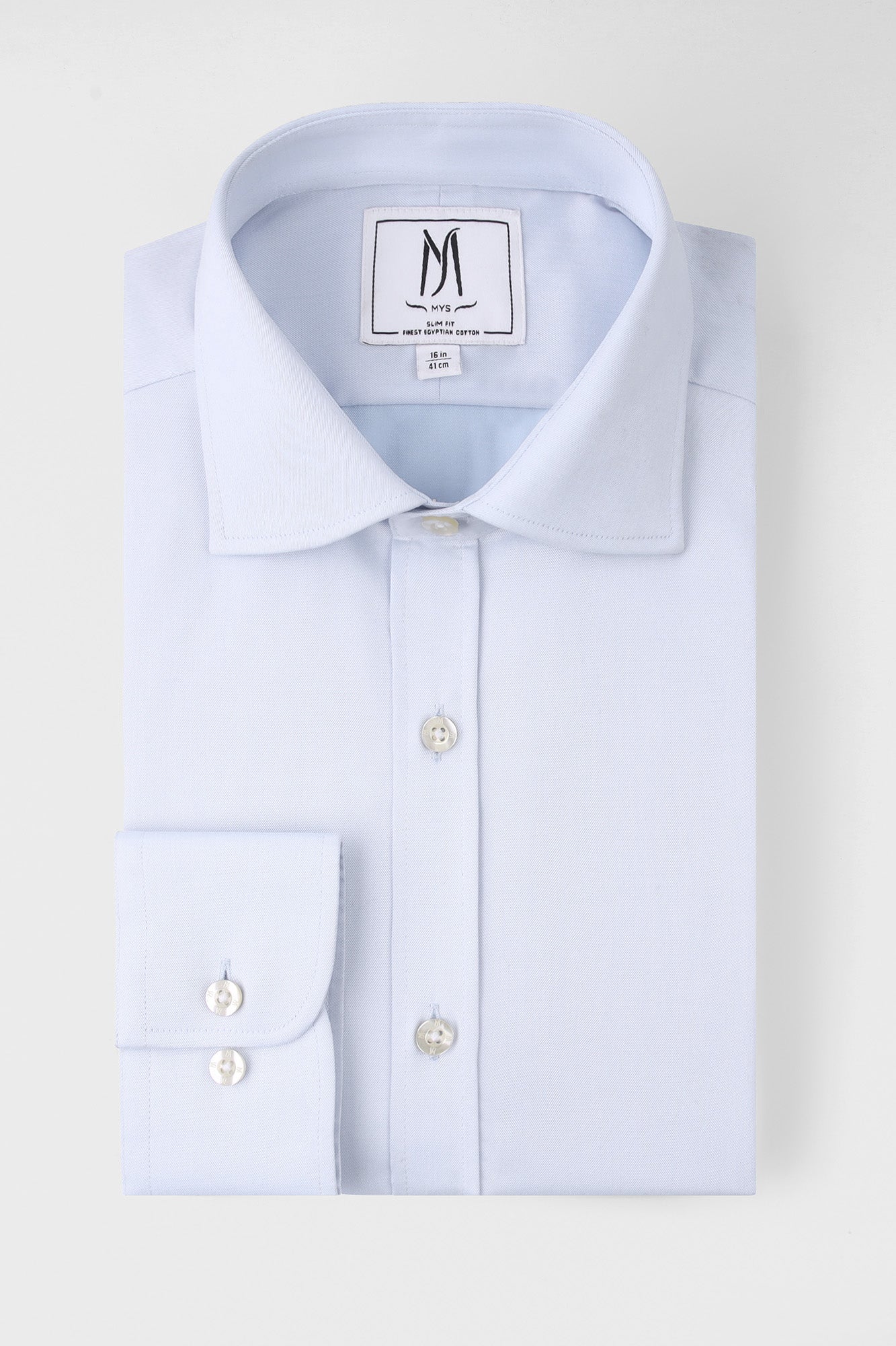 Light Blue Twill Non-Iron Shirt - Slim Fit