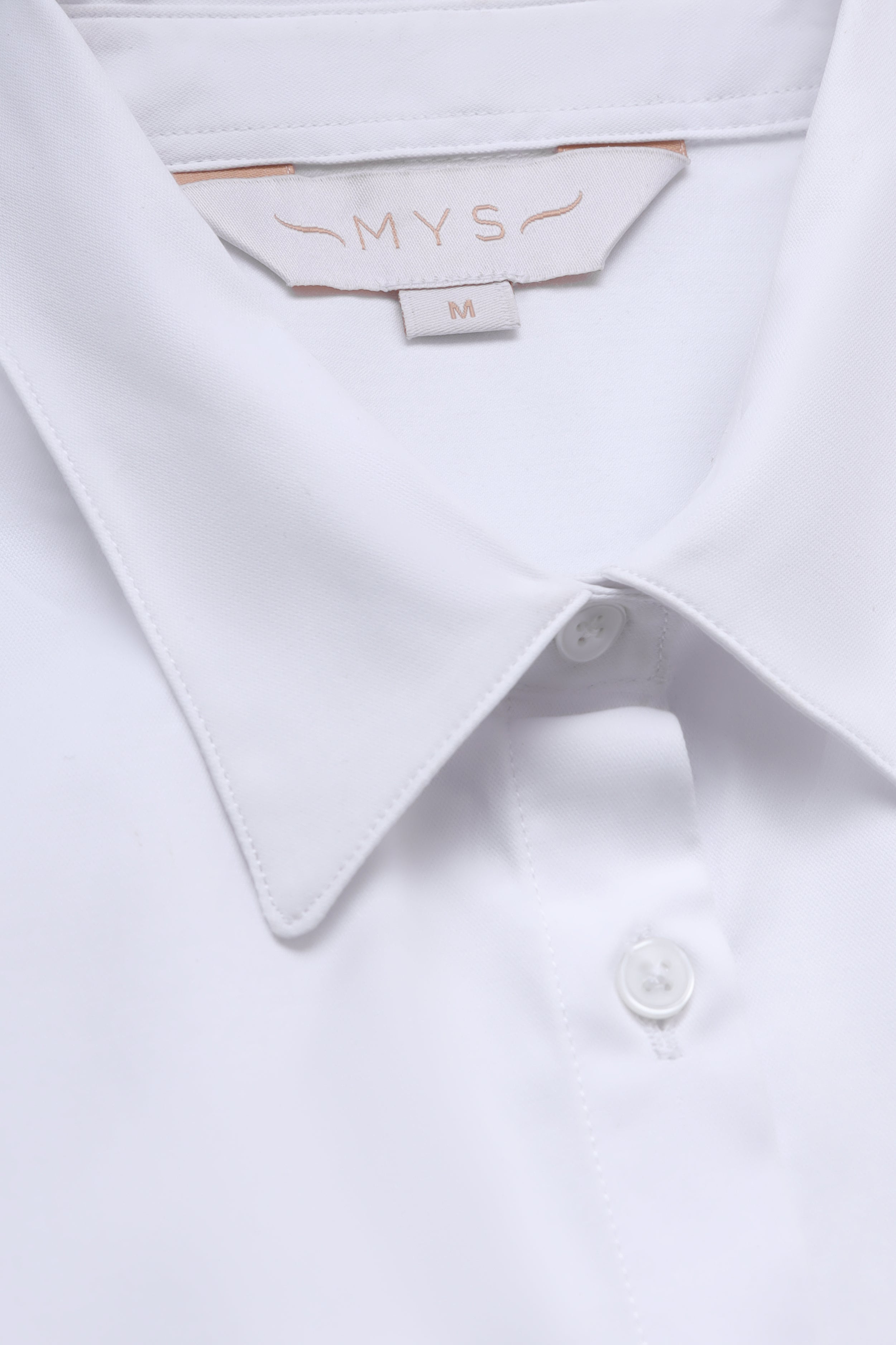 White Waist Tie Stretch Shirt