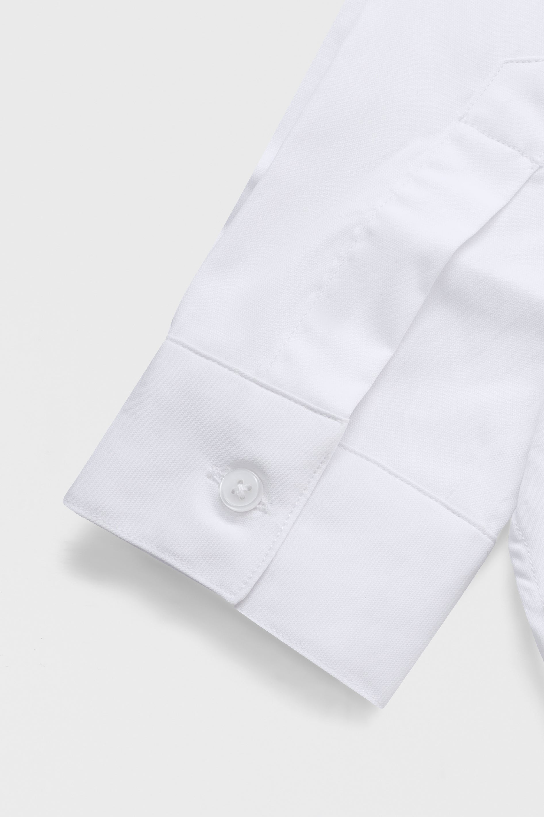 White Waist Tie Stretch Shirt