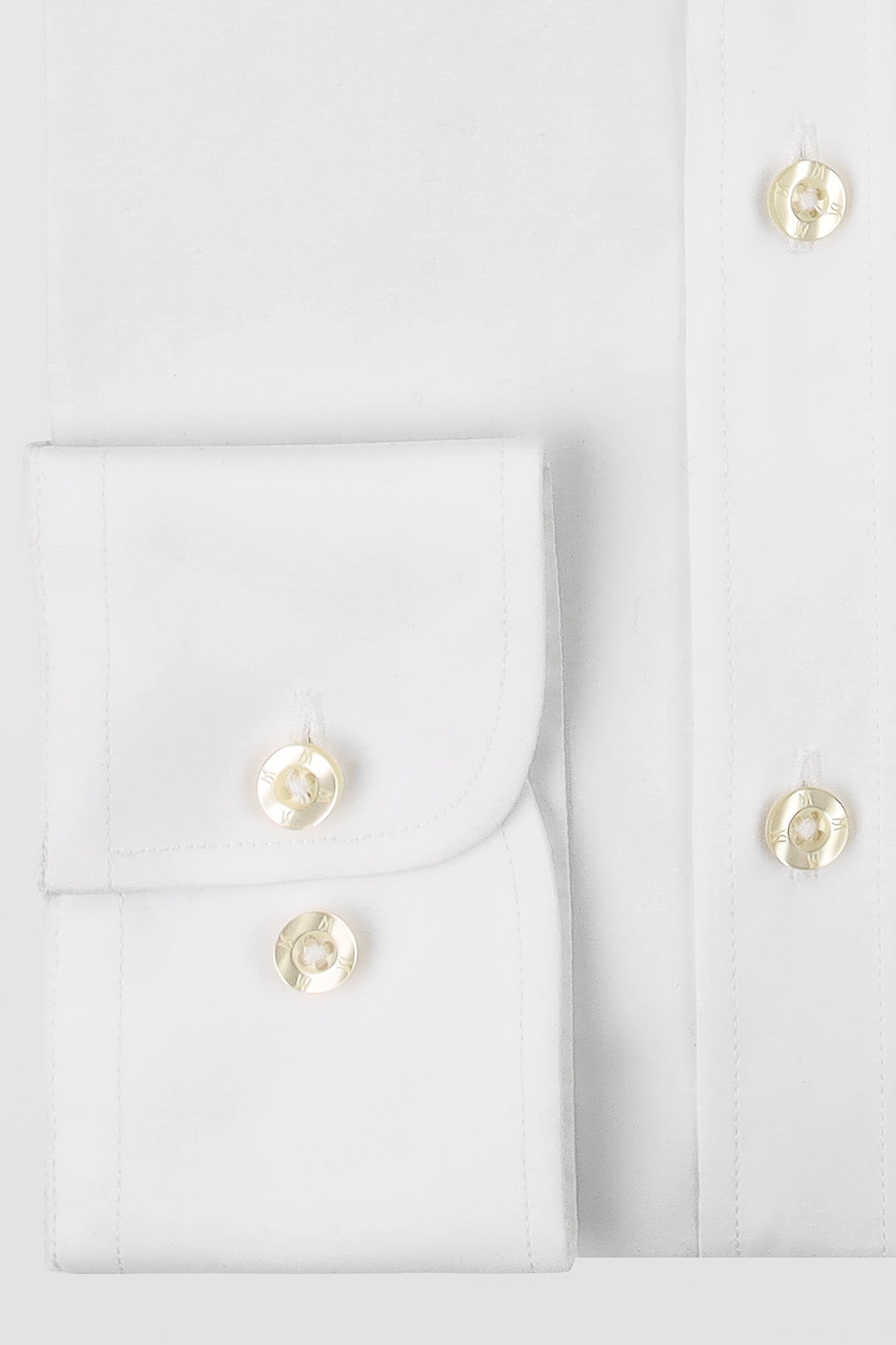 White Poplin Stretch Shirt - Regular Fit