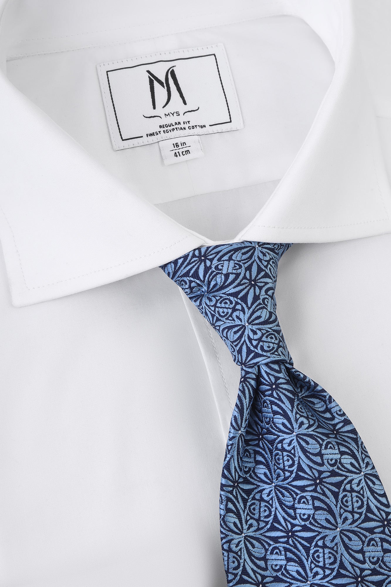 White Poplin Stretch Shirt - Regular Fit