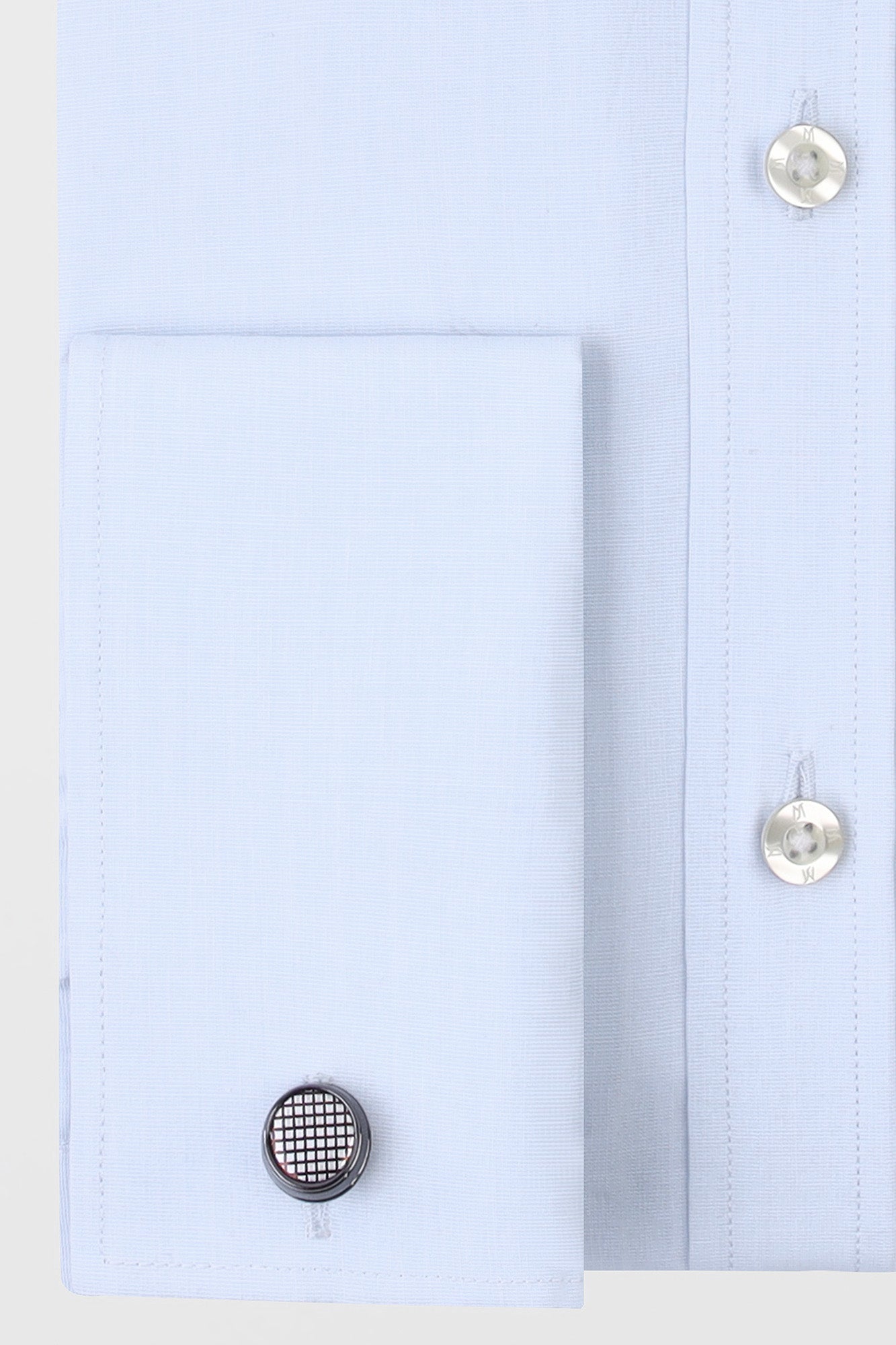 Light Blue Filafil Double Cuff Shirt - Regular Fit